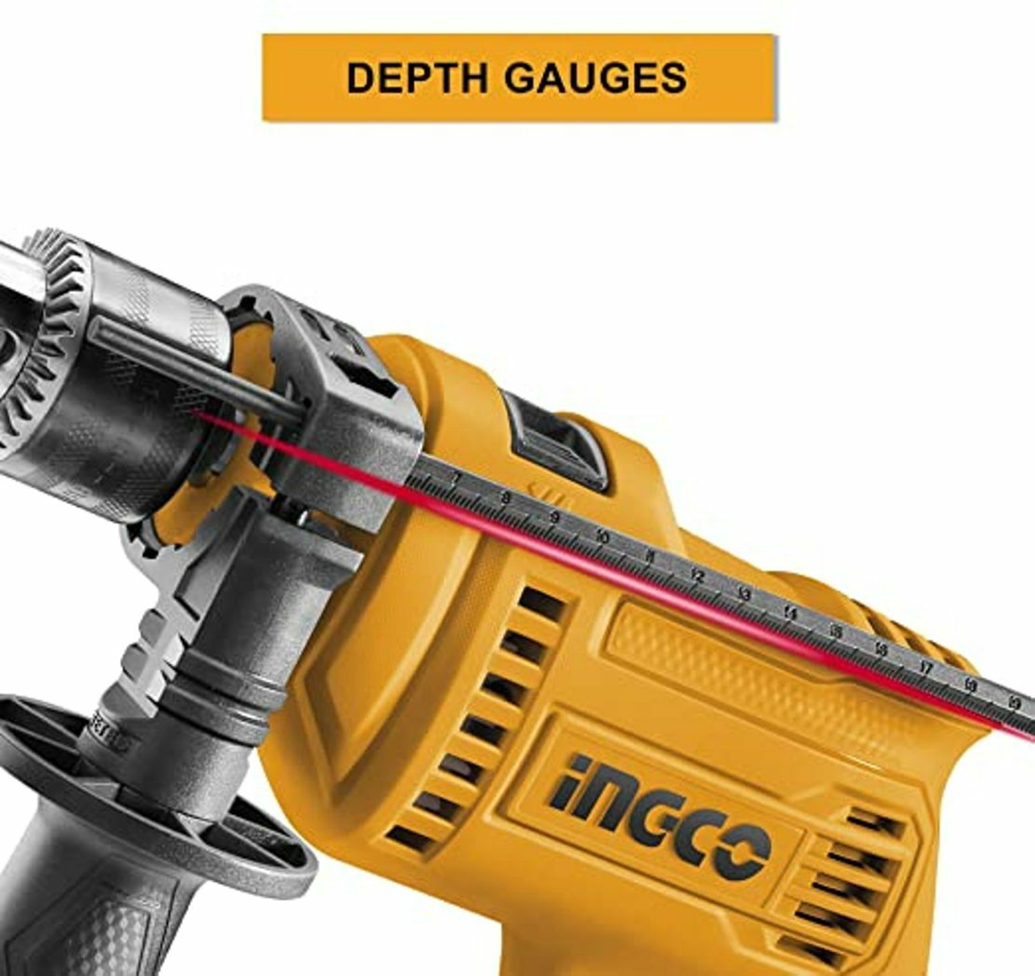 Image of INGCO ImpactVariable Speed Hammer Drill ID6808 0-3000rpm Pistol Grip Drill