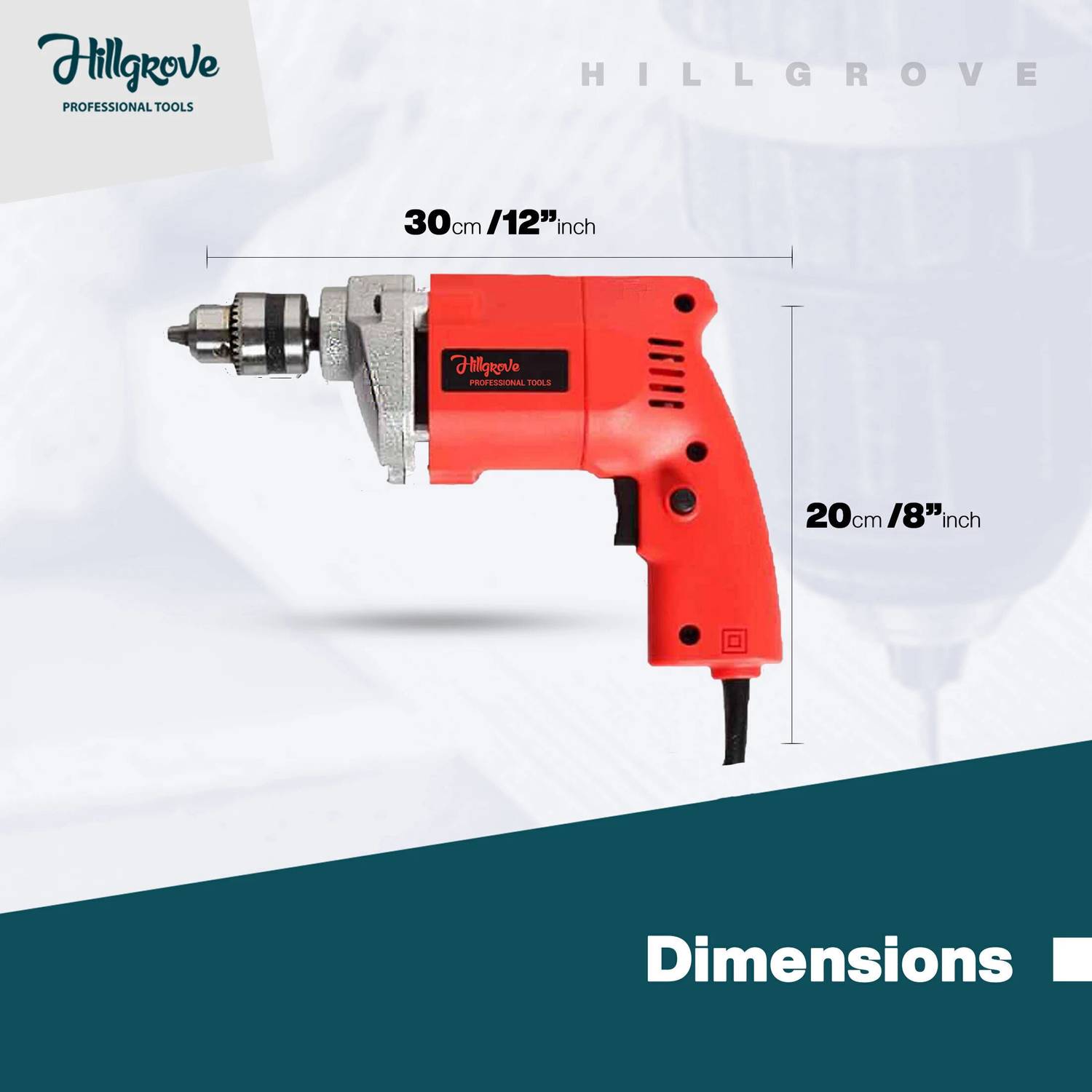 Hillgrove HGCM1104M1 Drill Machine with 5 Wood Drill Bits - Image 4