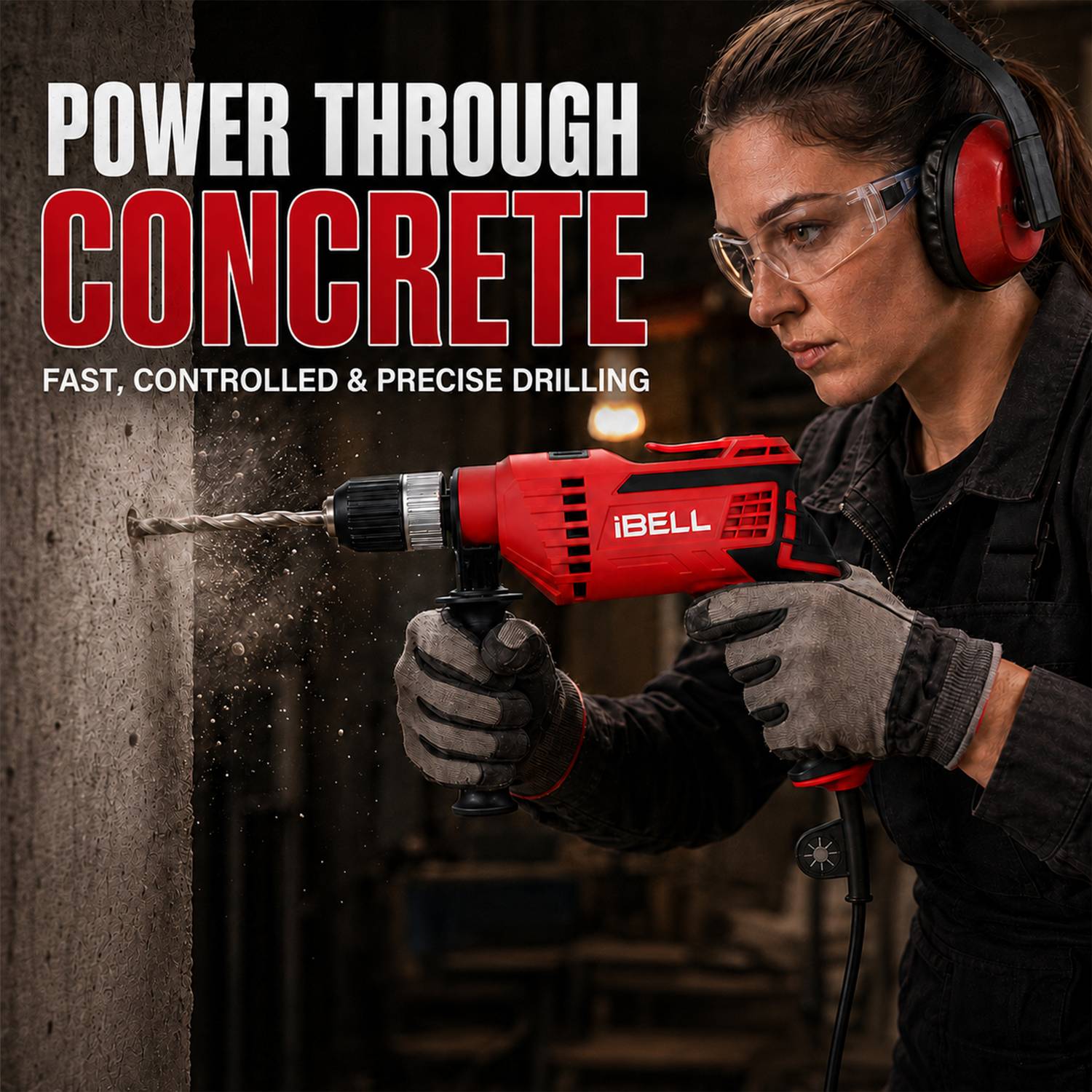 iBELL Impact Drill ID13-80, 650W, 13mm - Image 3