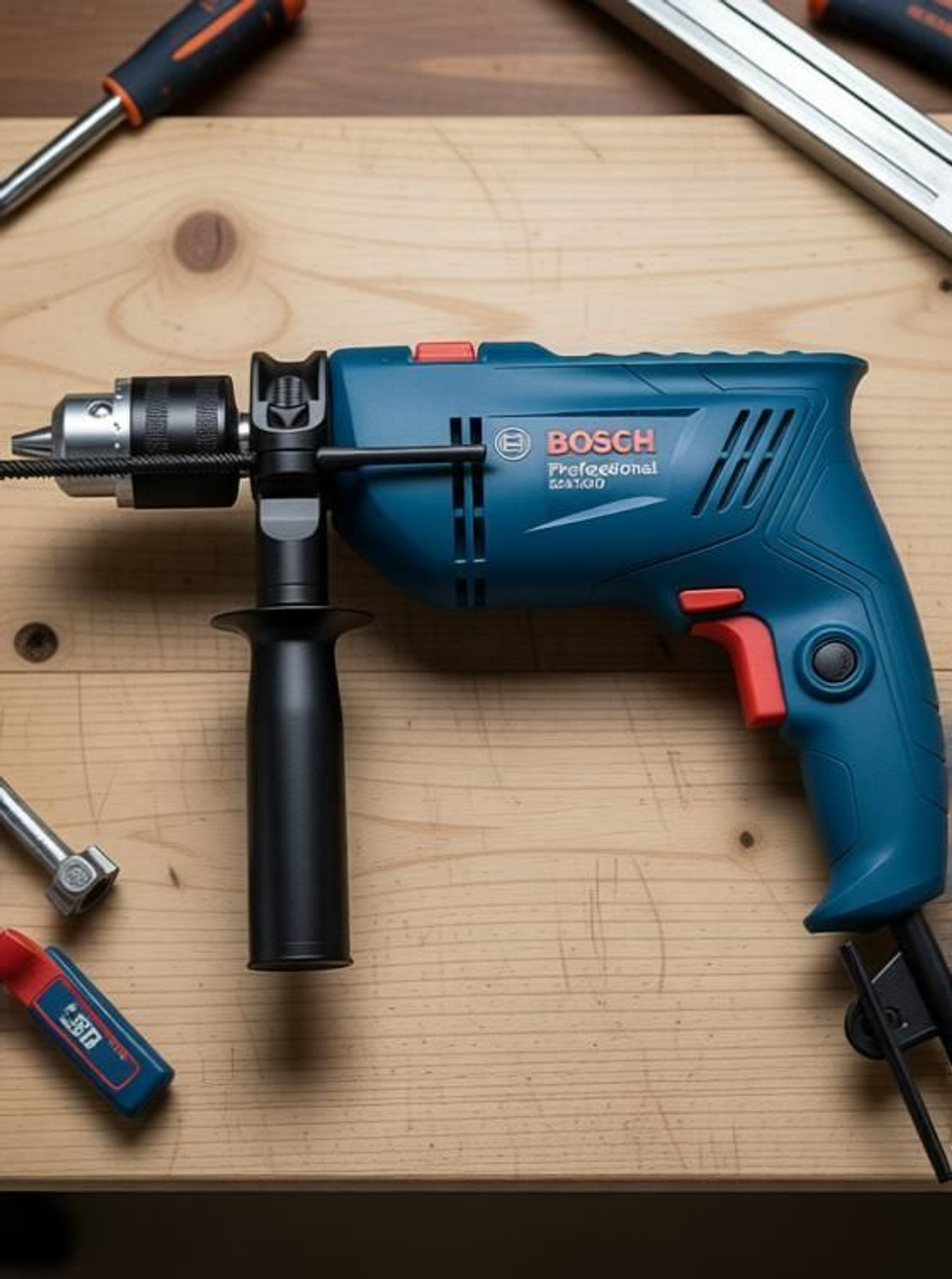 Image of BOSCH GSB 600 Corded Electric Impact Drill, 600 W, 13 mm, 1.7 kg, 3,000 rpm Pistol Grip Drill