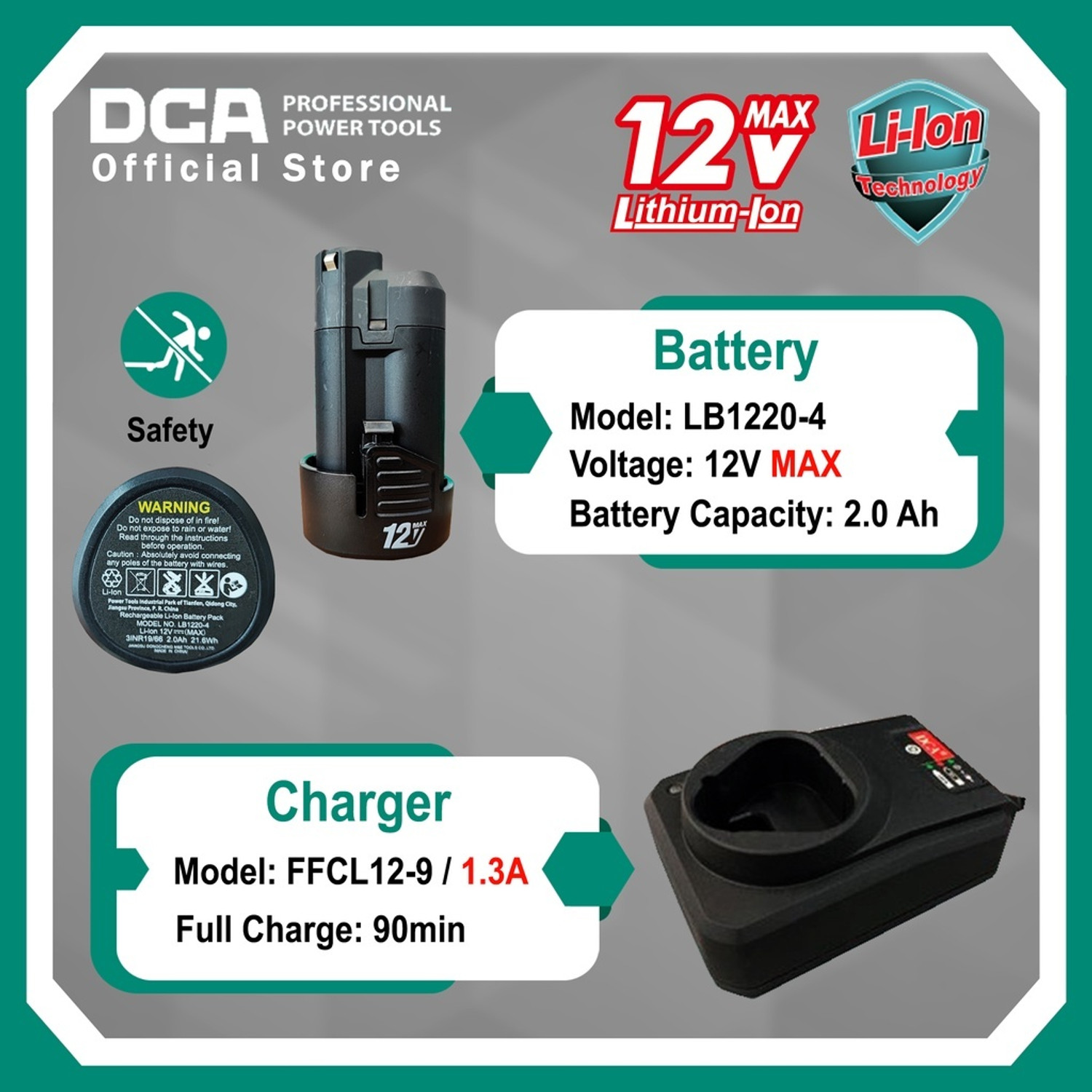 Image of DCA MAYUR DCA CORDLESS DRILL 1202E WITH 2 BATTERY ,1 CHARGER, 1 BIT DCA Cordless Drill