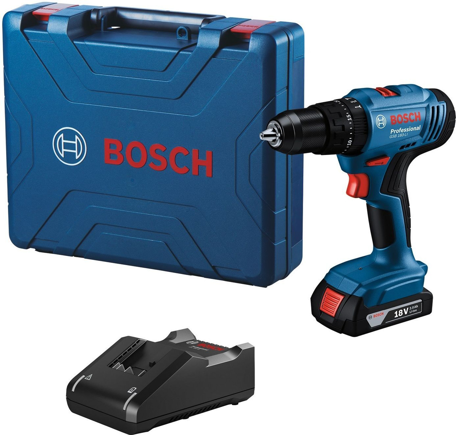 Image of BOSCH GSB183Li Impact Drill /Drivers with Single Battery, Cordless Drill