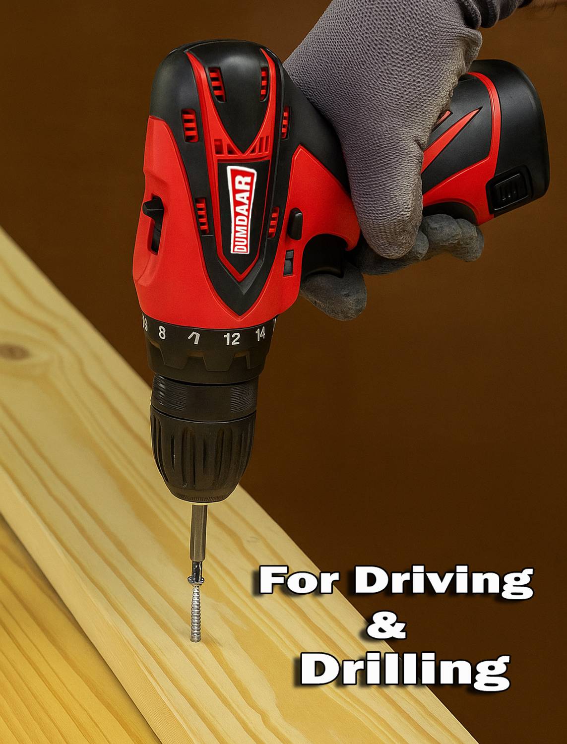 DUMDAAR 12V Cordless Drill Set - 25pcs, 2x1.5Ah Battery - Image 3
