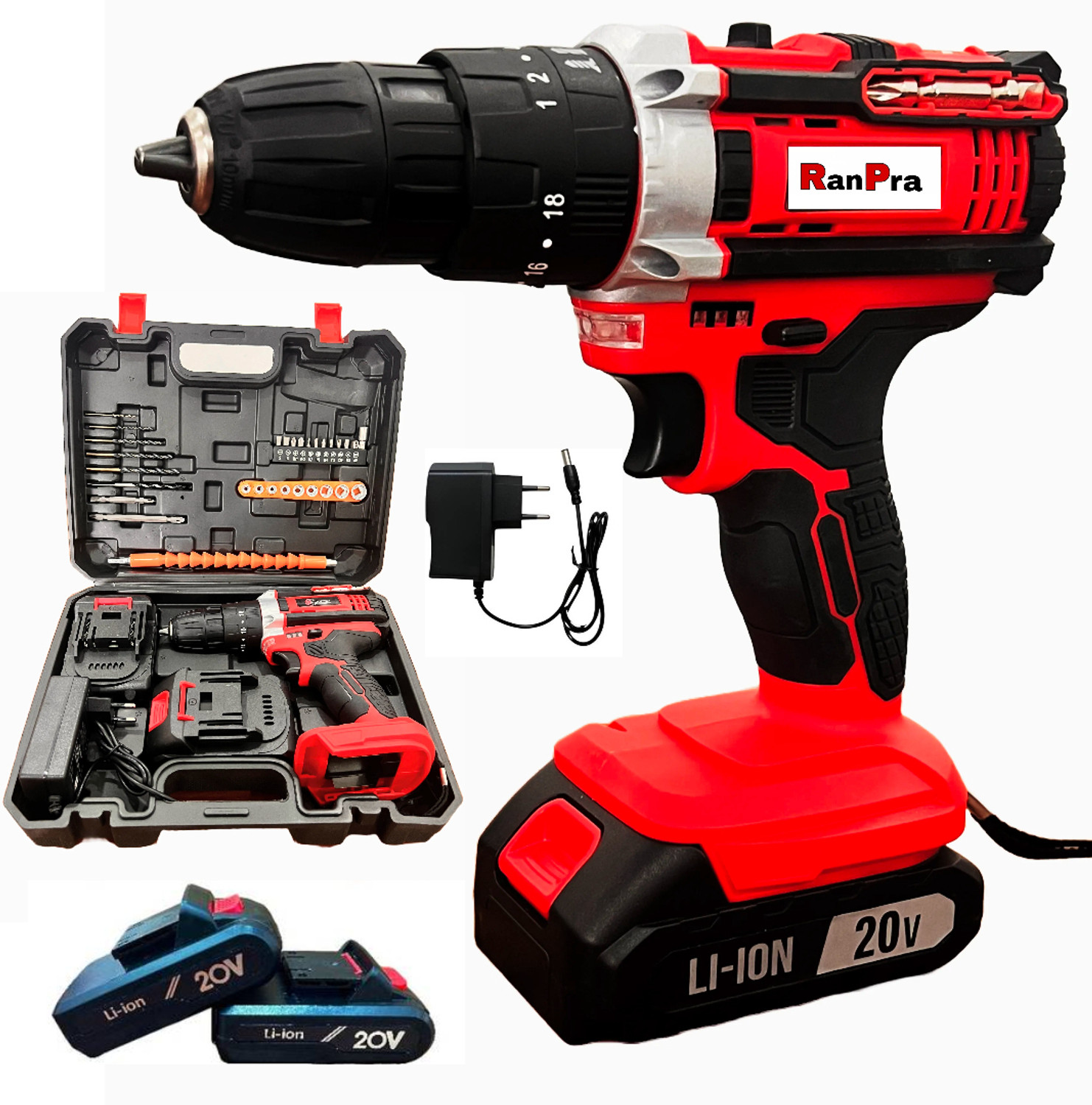 Image of RanPra 21VOLT CORDLESS DRILL AND 100 /110MM ANGLE GRINDER MACHINE Angle Grinder