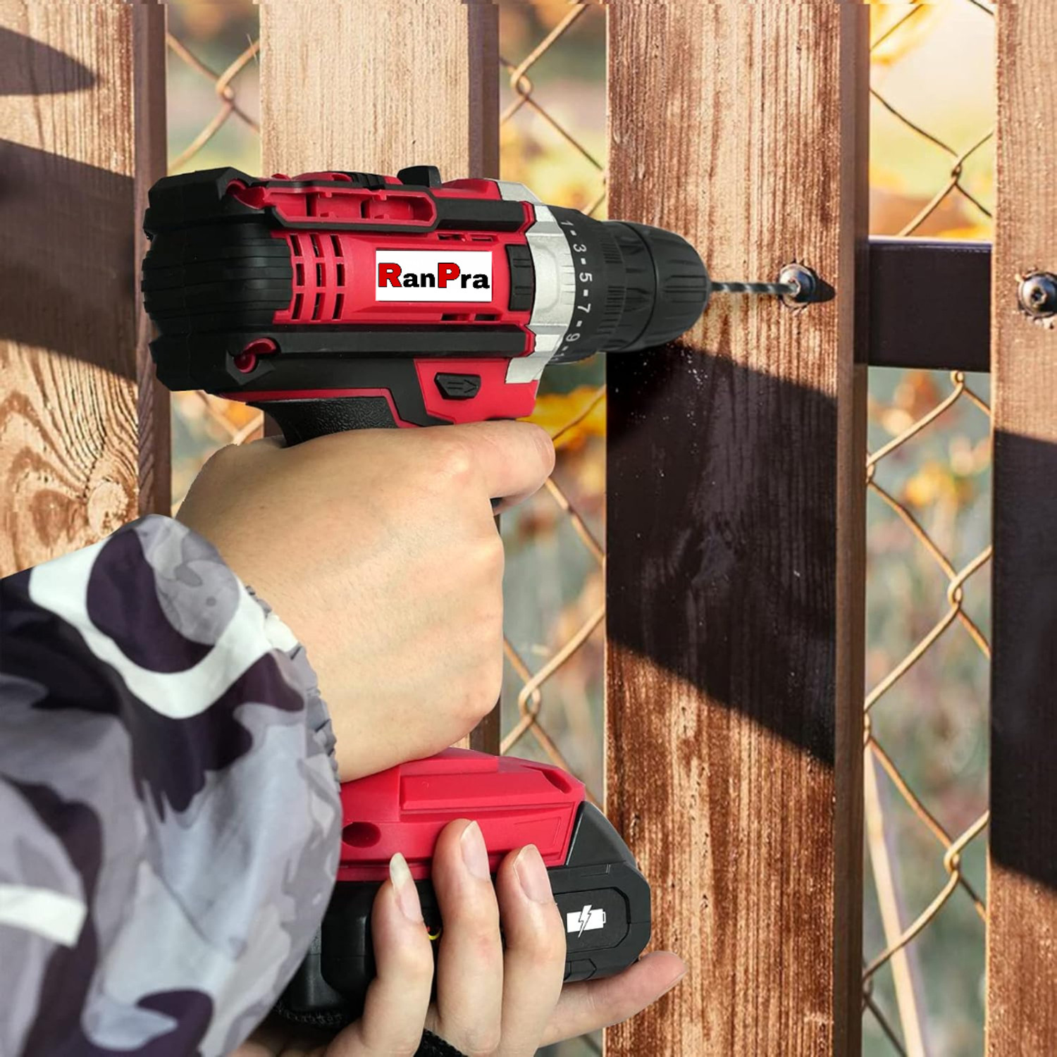 Image of RanPra 20 VOLT CORDLESS SCREWDRIVER DRILL 20V MAXIM CORDLESS DRILL HEAVY DUTY WITH FORWORD AND REVERSE FUNCTION Cordless Drill