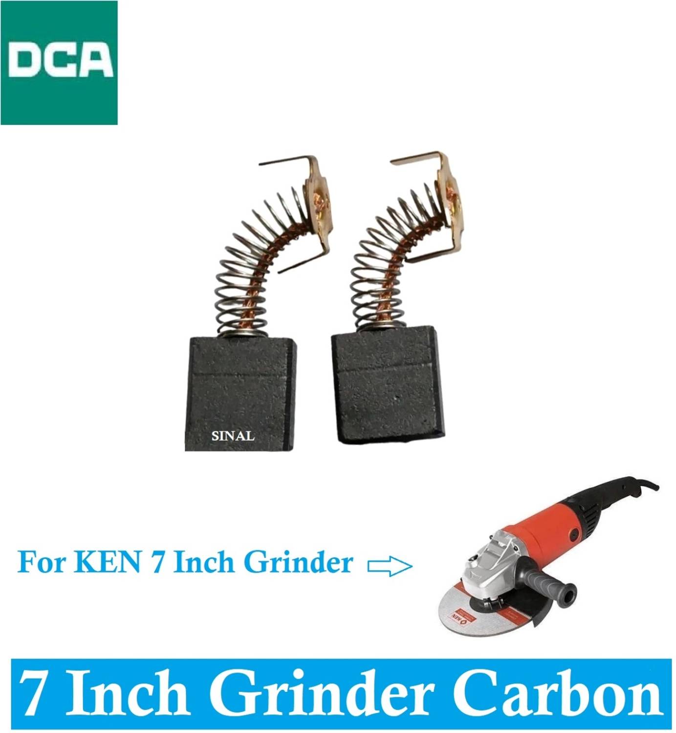 SINAL Carbon Brush Set (DCA Make) For KEN angle Grinder 7 Inch