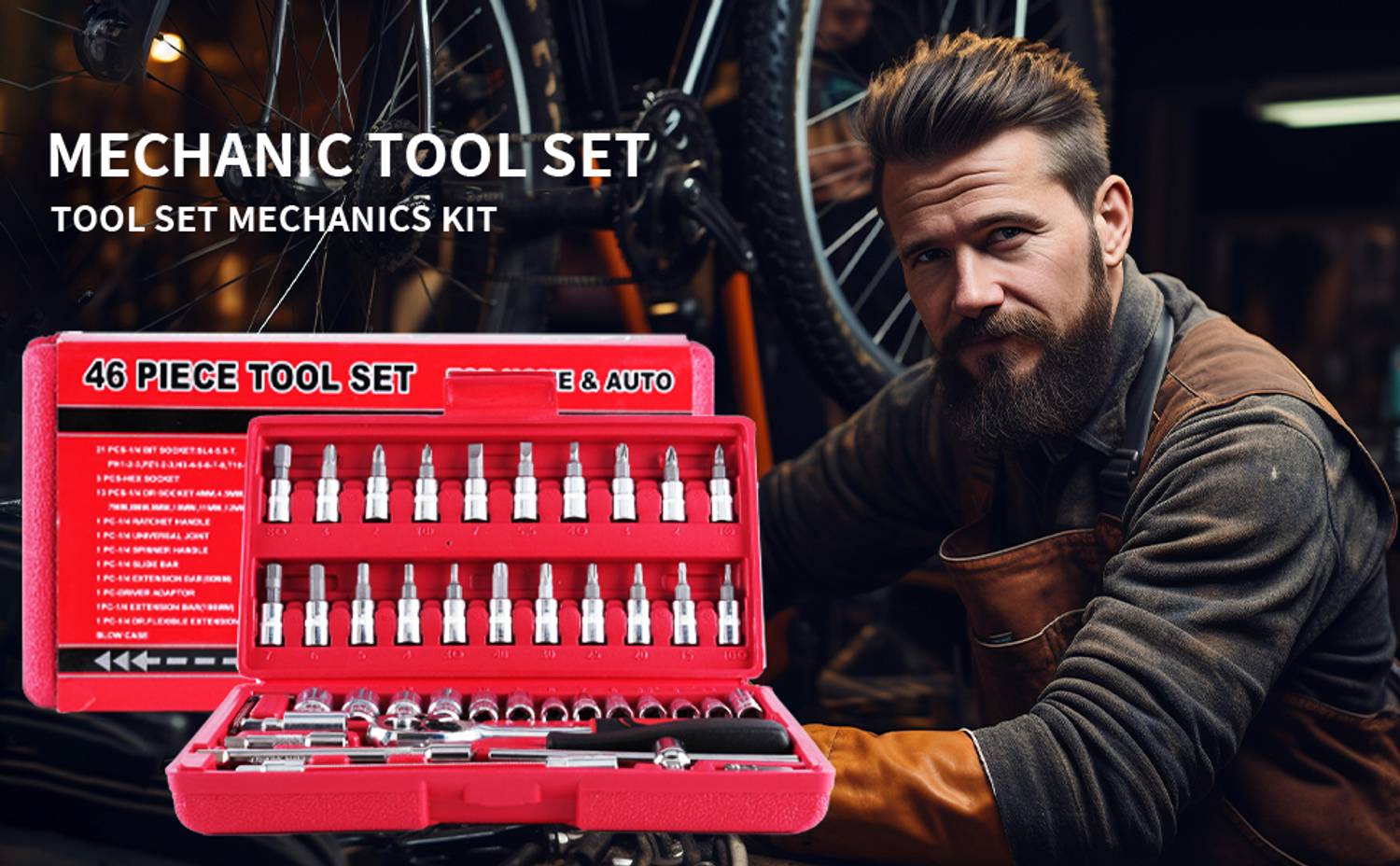 ChinuStyle 46pcs 1/4-Inch Socket Set Tool Kit - Image 5