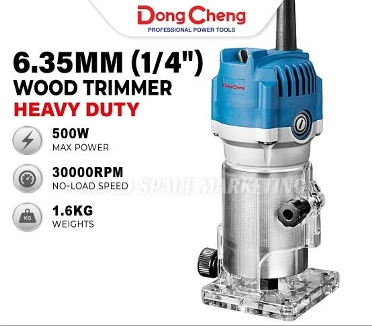 Image of MPT Dongcheng DMP04-6 6.35mm Milling Cutter Diameter 550W Electric Trimmer Power & Hand Tool Kit