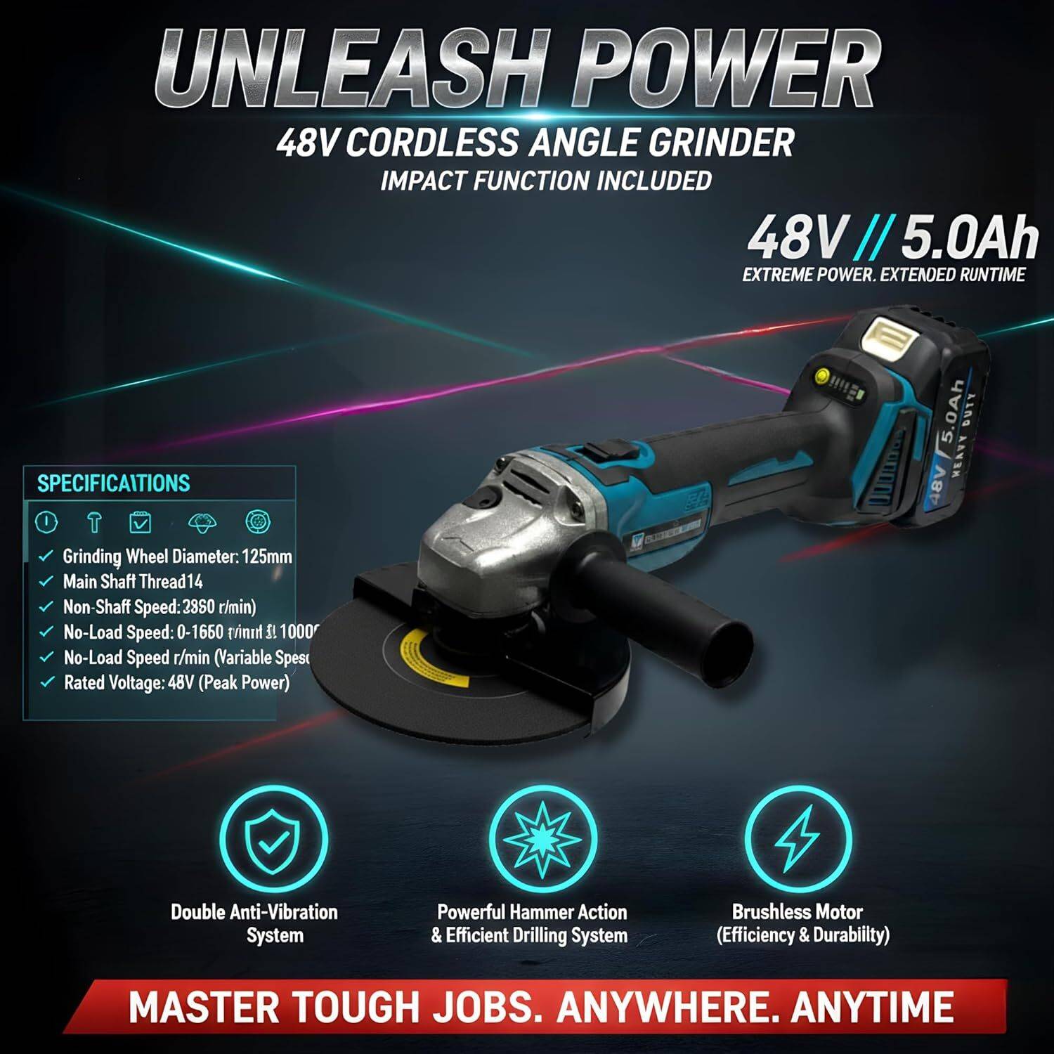 HIERKIN 4-in-1 Cordless Power Tool Kit - Image 4