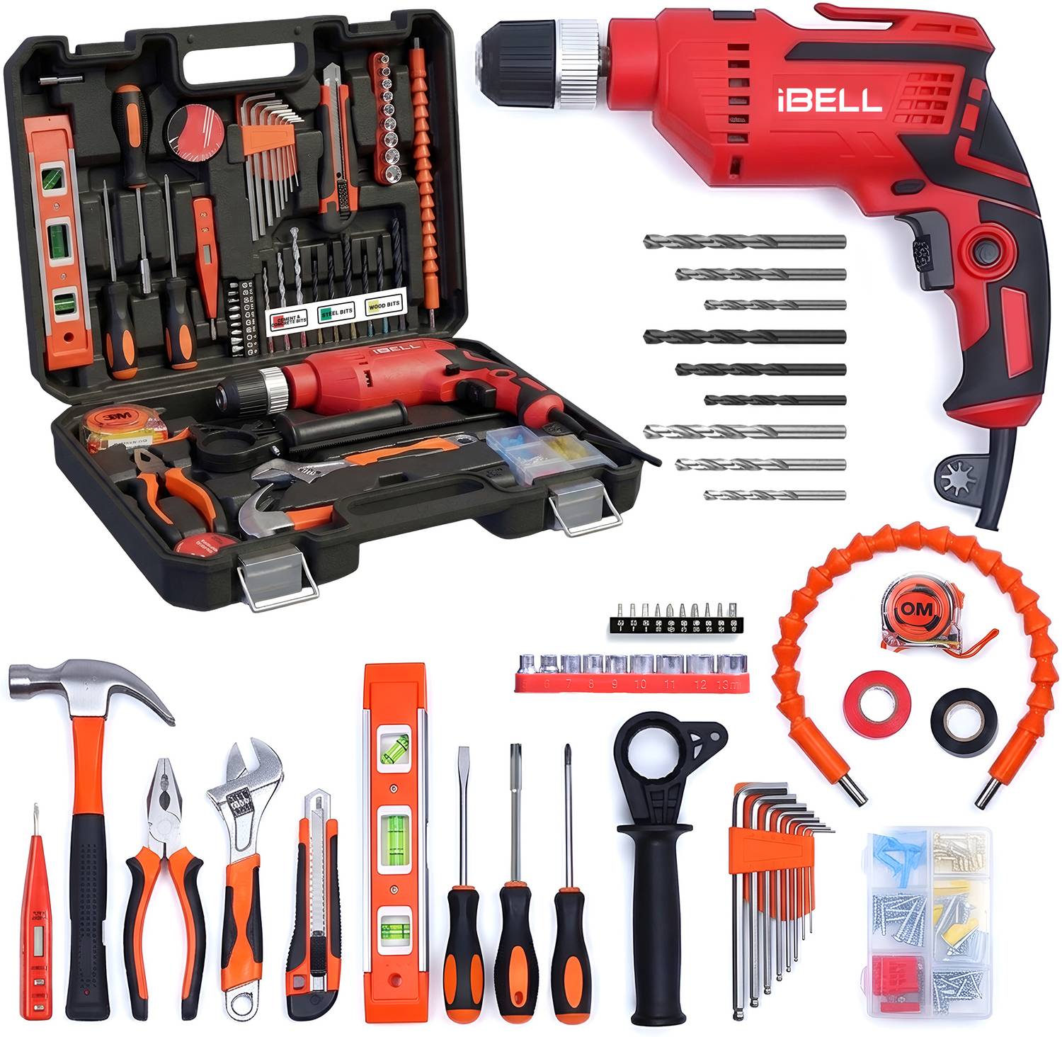 iBELL Impact Drill TD13-100 Tool Kit 650W - Image 1