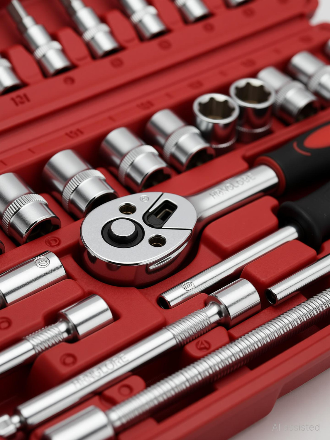 Image of HRNGLOBE High Quality 46pcs 1 /4-Inch Socket Set Tool Ratchet Torque Wrench Combo Hand Tool Kit
