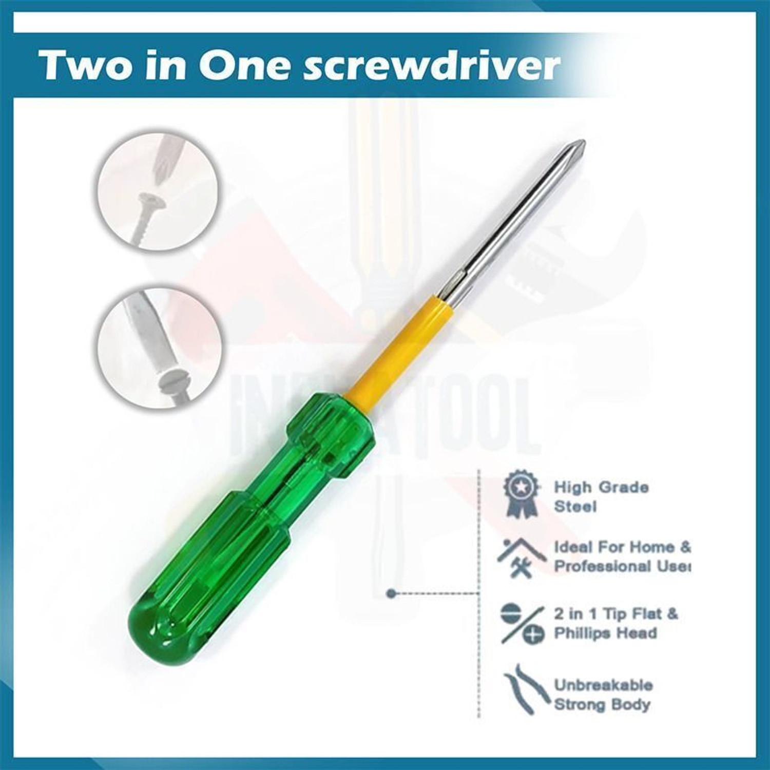 Image of INPHATOOL 8 inchinch Plier With Wire Cutter, Line Tester and 2in1 Screwdriver. Hand Tool Kit
