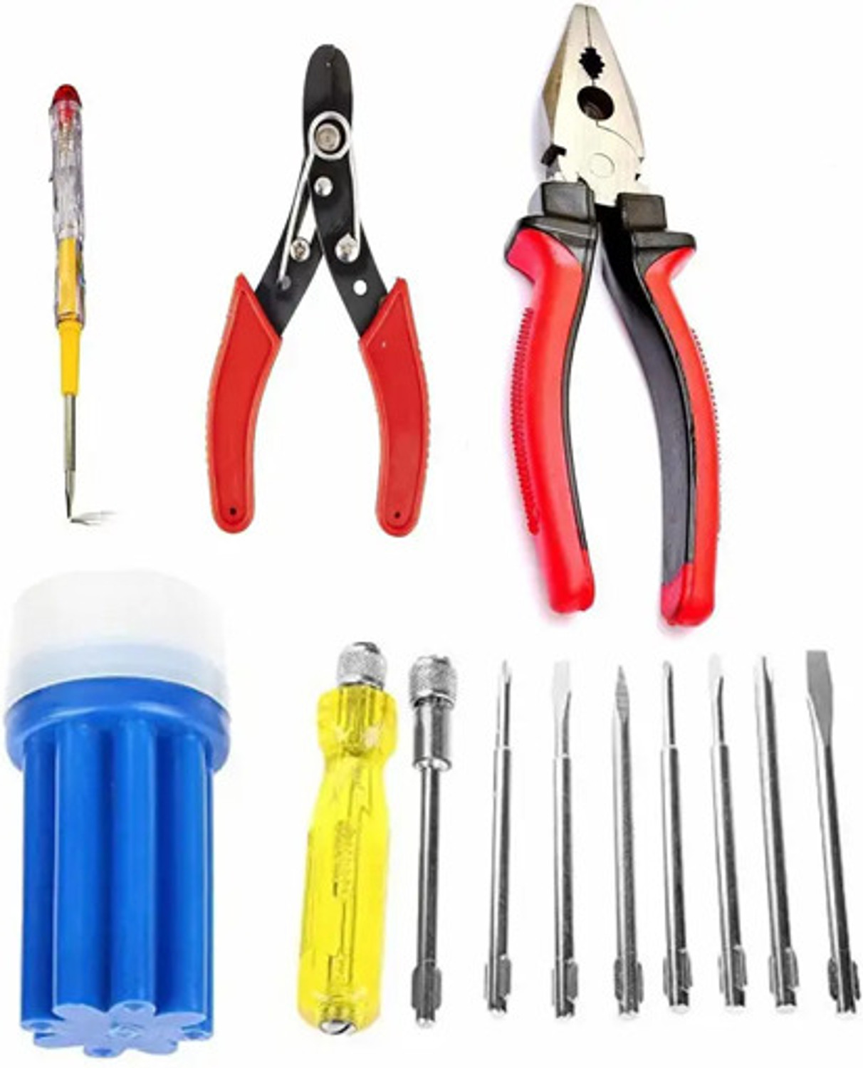 Image of cvix (Plier, Wirecutter, Line Tester, Screwdriver Set) Power & Hand Tool Kit