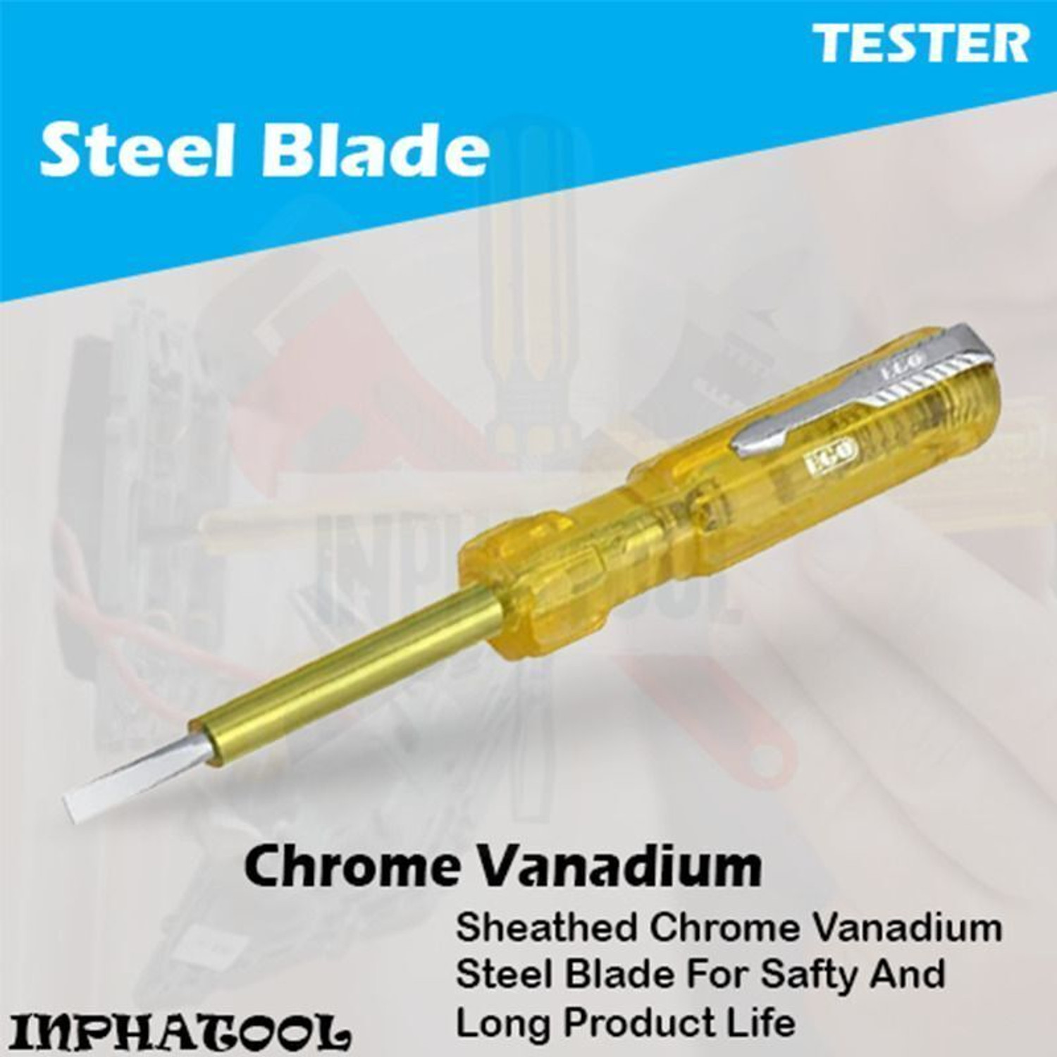 Image of INPHATOOL 8 inchinch Plier With Wire Cutter, Line Tester and 2in1 Screwdriver. Hand Tool Kit
