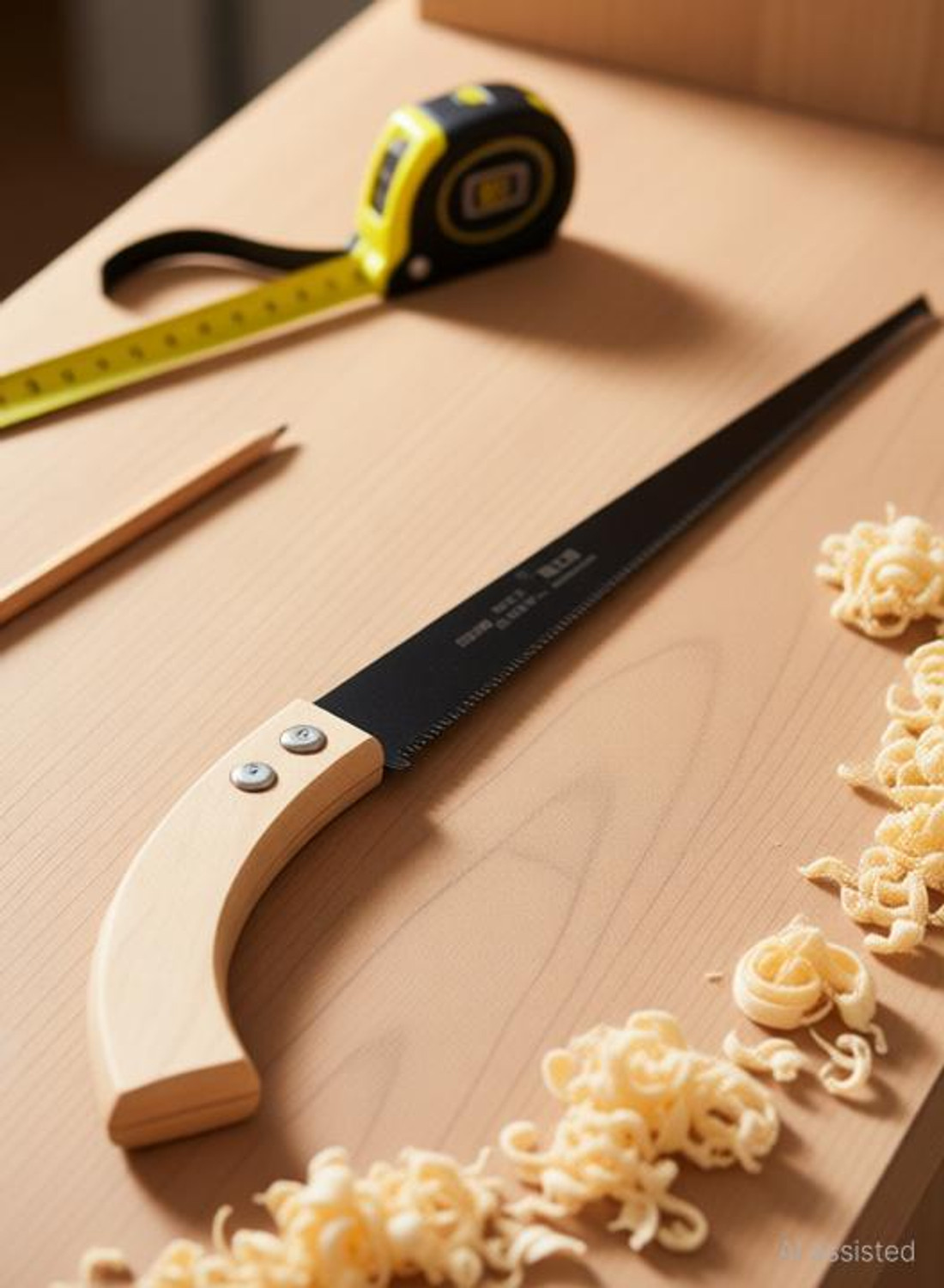 Image of EXCECAR Wooden Handle Hand Saw for Wood Cutting,Sharp Serrated Steel Blade Carpentry Saw Hand Tool Kit (1 Tools)
