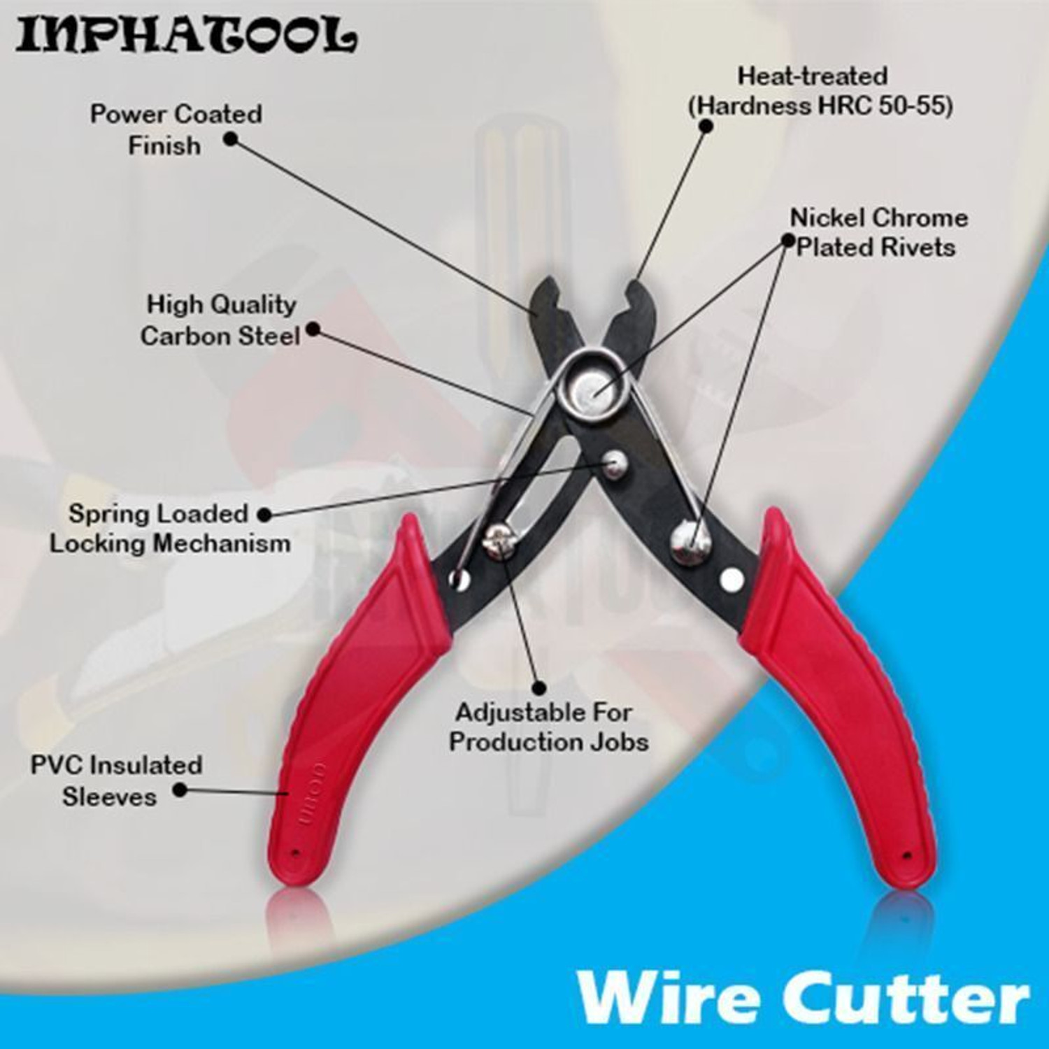 Image of INPHATOOL 8 inchinch Plier With Wire Cutter, Line Tester and 2in1 Screwdriver. Hand Tool Kit