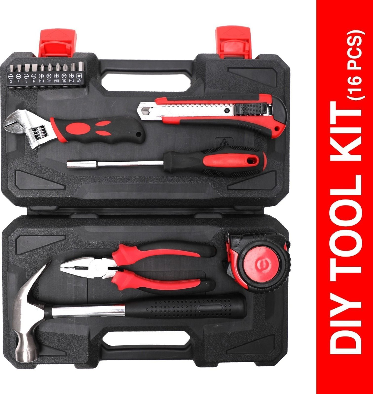 Image of Link 16-Piece DIY Hand Tool Kit for Home, Emergency Maintenance Hand Tool Kit (16 Tools)