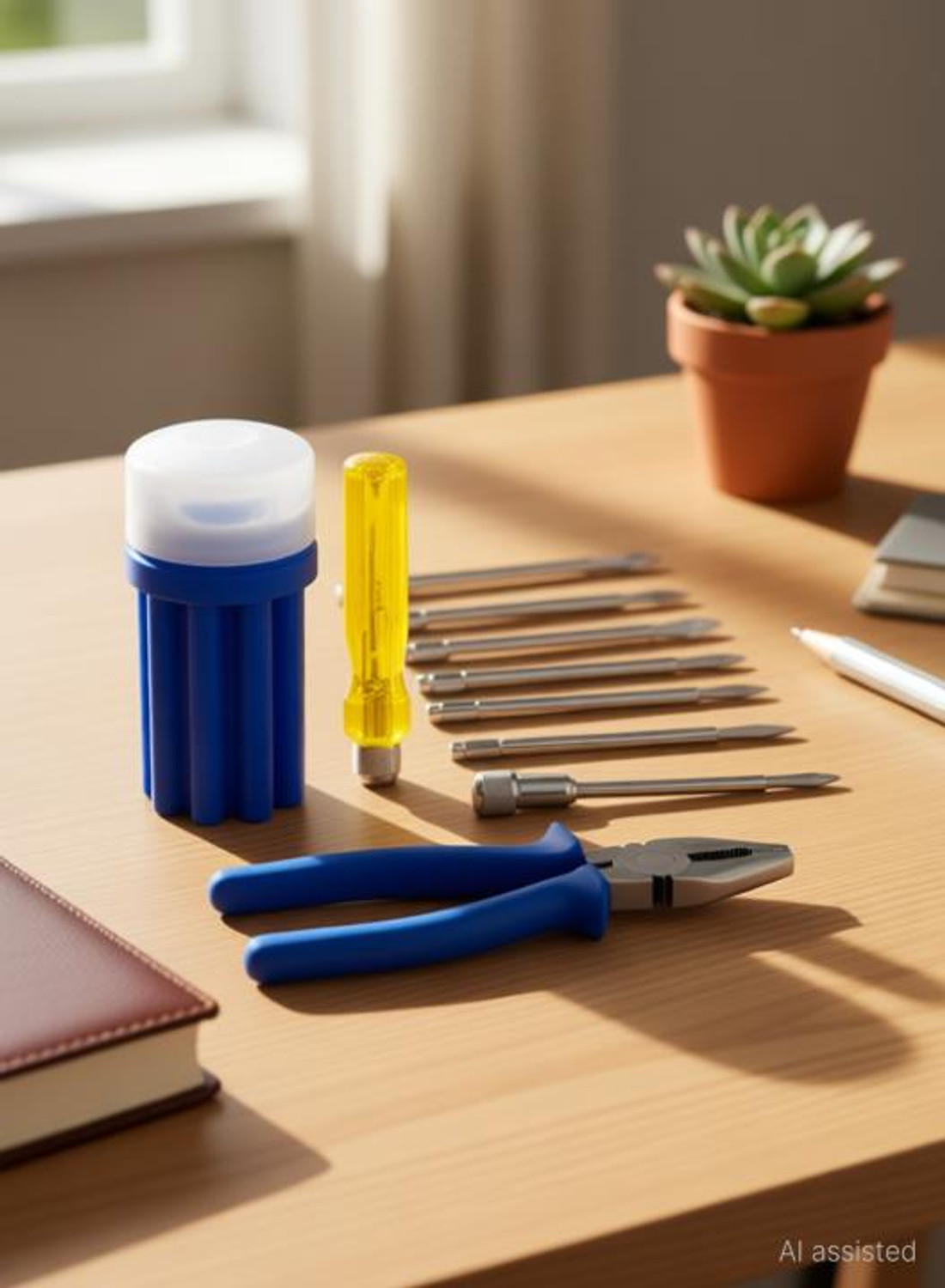 Image of Trishul SET OF 10 Blue Plier, And Screwdriver Set Blue with Hand Tool Kit (10 Tools) Power & Hand Tool Kit (10 Tools) Power & Hand Tool Kit
