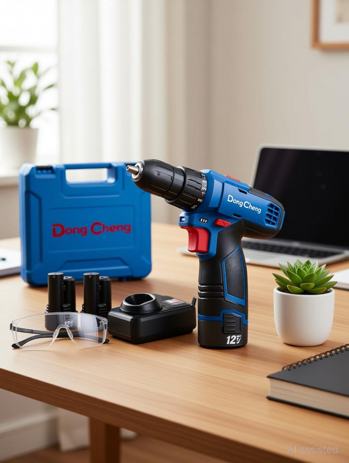 Image of Dongcheng CORDLESS IMPACT DRILL MACHINE 12V MAX LI-ION BAYYERY & CHARGER Power & Hand Tool Kit