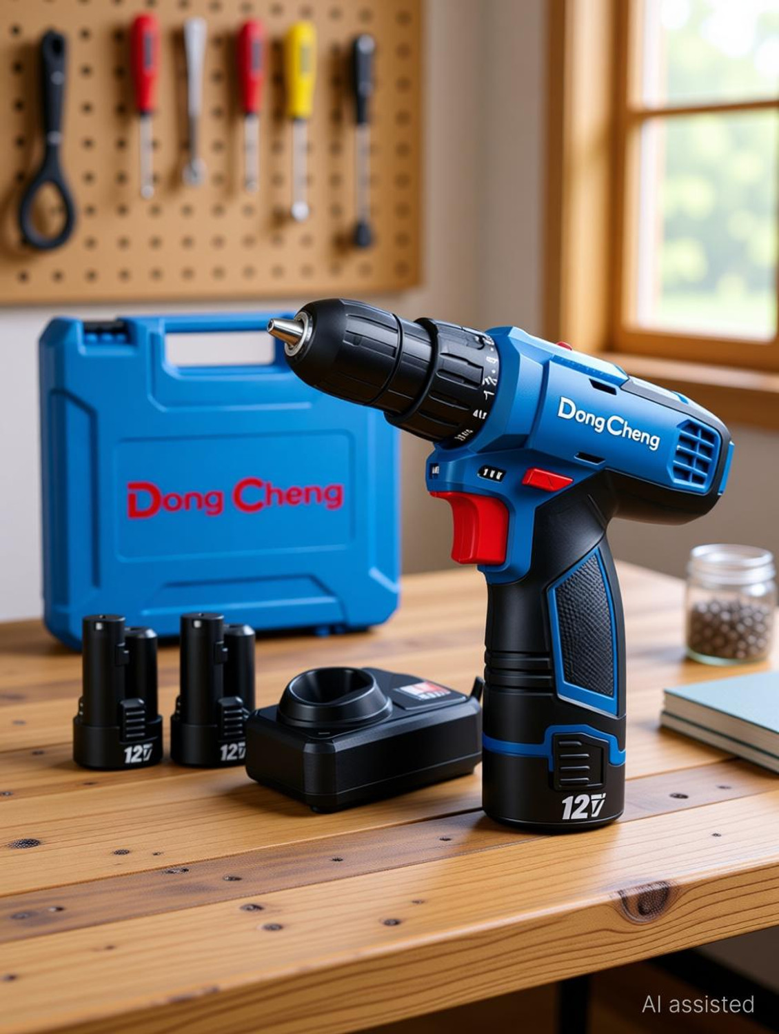Image of Dongcheng CORDLESS IMPACT DRILL MACHINE 12V MAX LI-ION BAYYERY & CHARGER Power & Hand Tool Kit