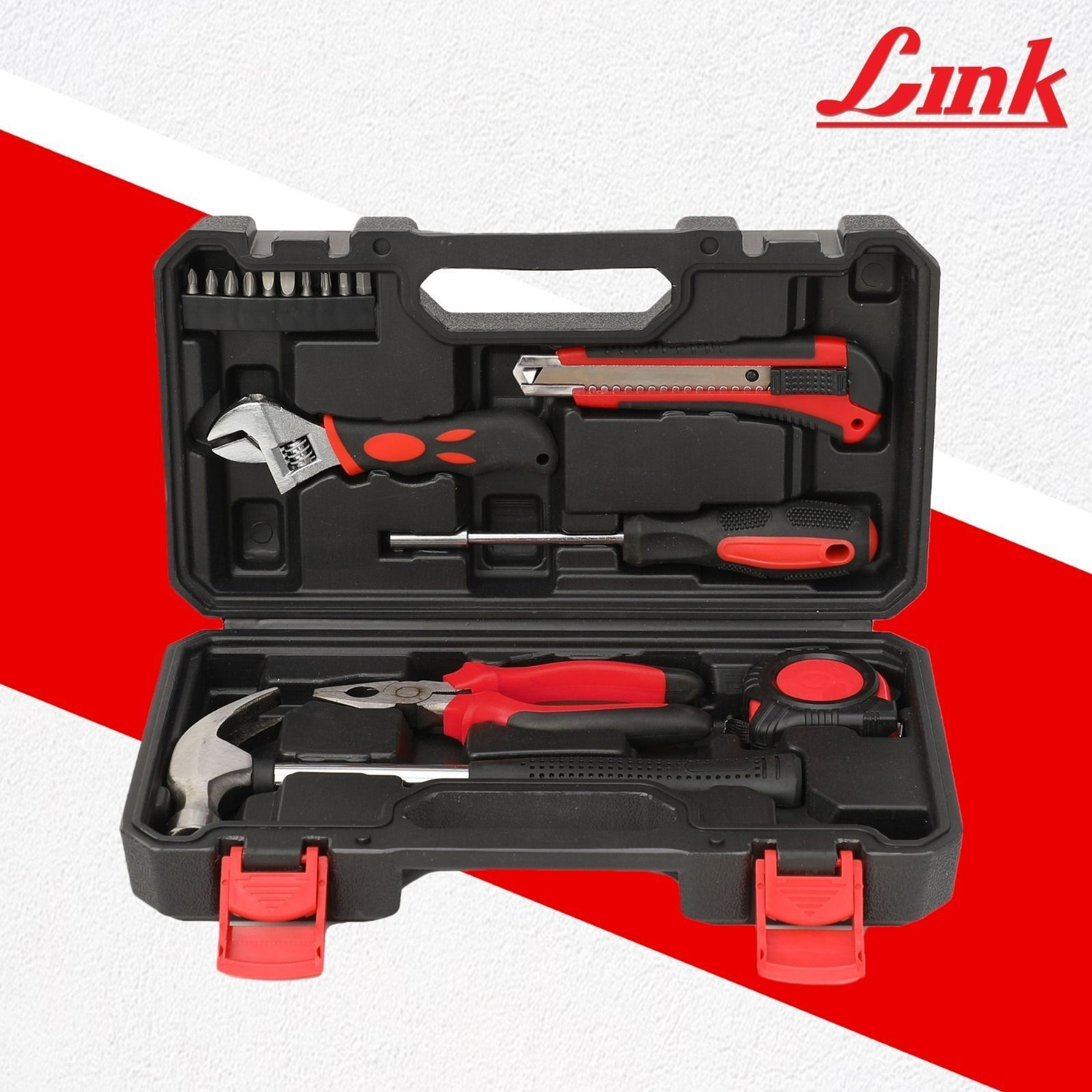 Image of Link 16-Piece DIY Hand Tool Kit for Home, Emergency Maintenance Hand Tool Kit (16 Tools)