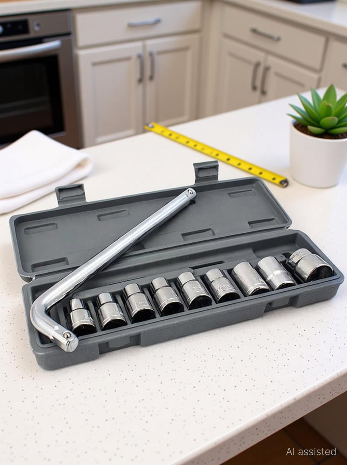 Image of DEAGAN 10 Pieces Hand Tools Wrench Set Spanner Set Tool Kit Socket Set