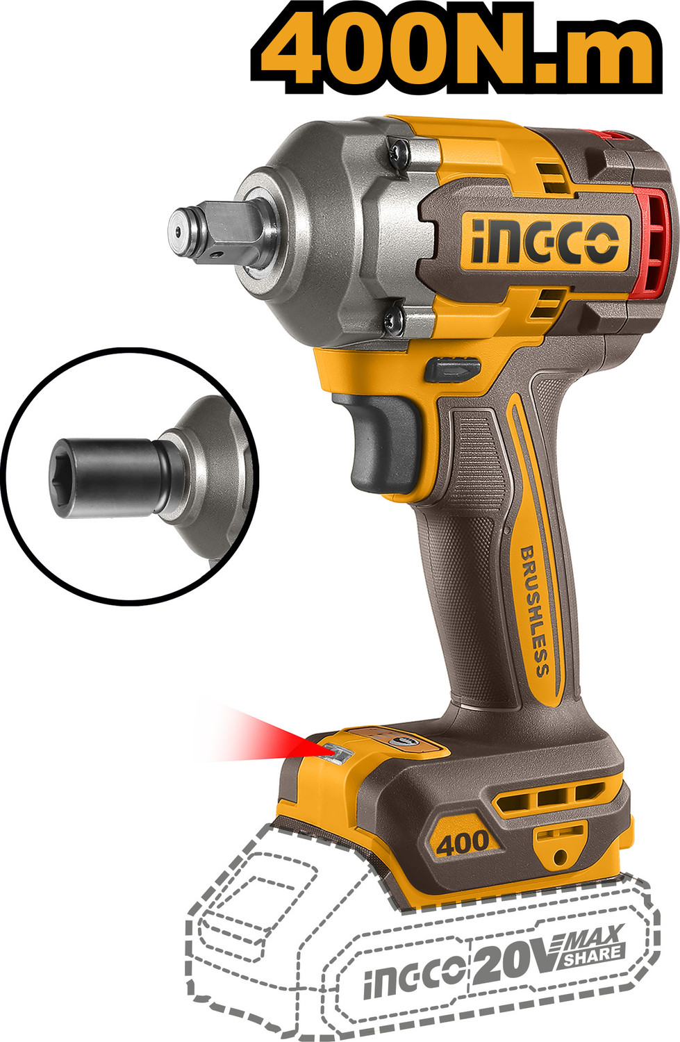 Image of INGCO Cordless 2 pcs combo kit COSLI23048 Power & Hand Tool Kit