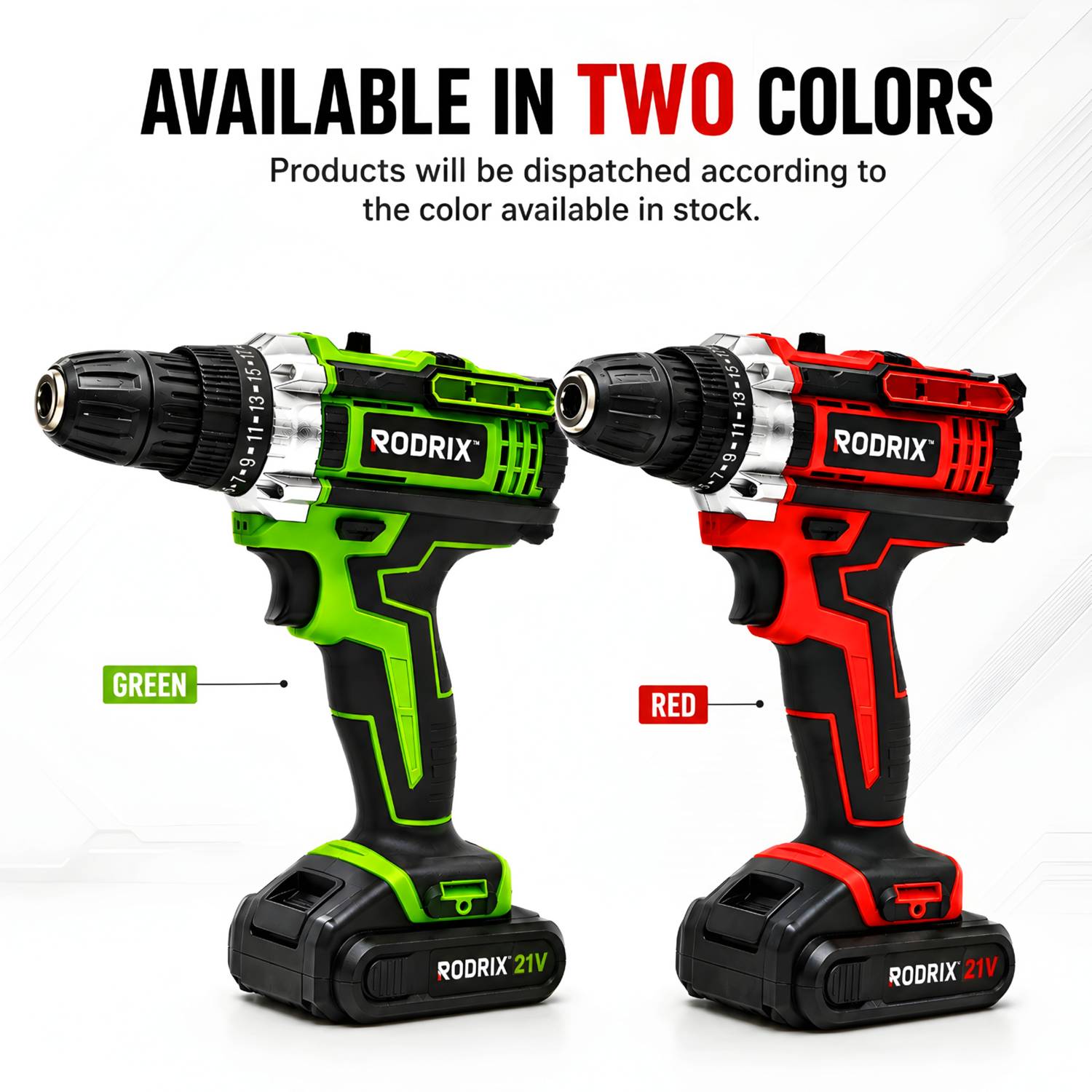 Rodrix 21V Cordless Drill Machine 30Nm 2-Speed 10mm Chuck - Image 4