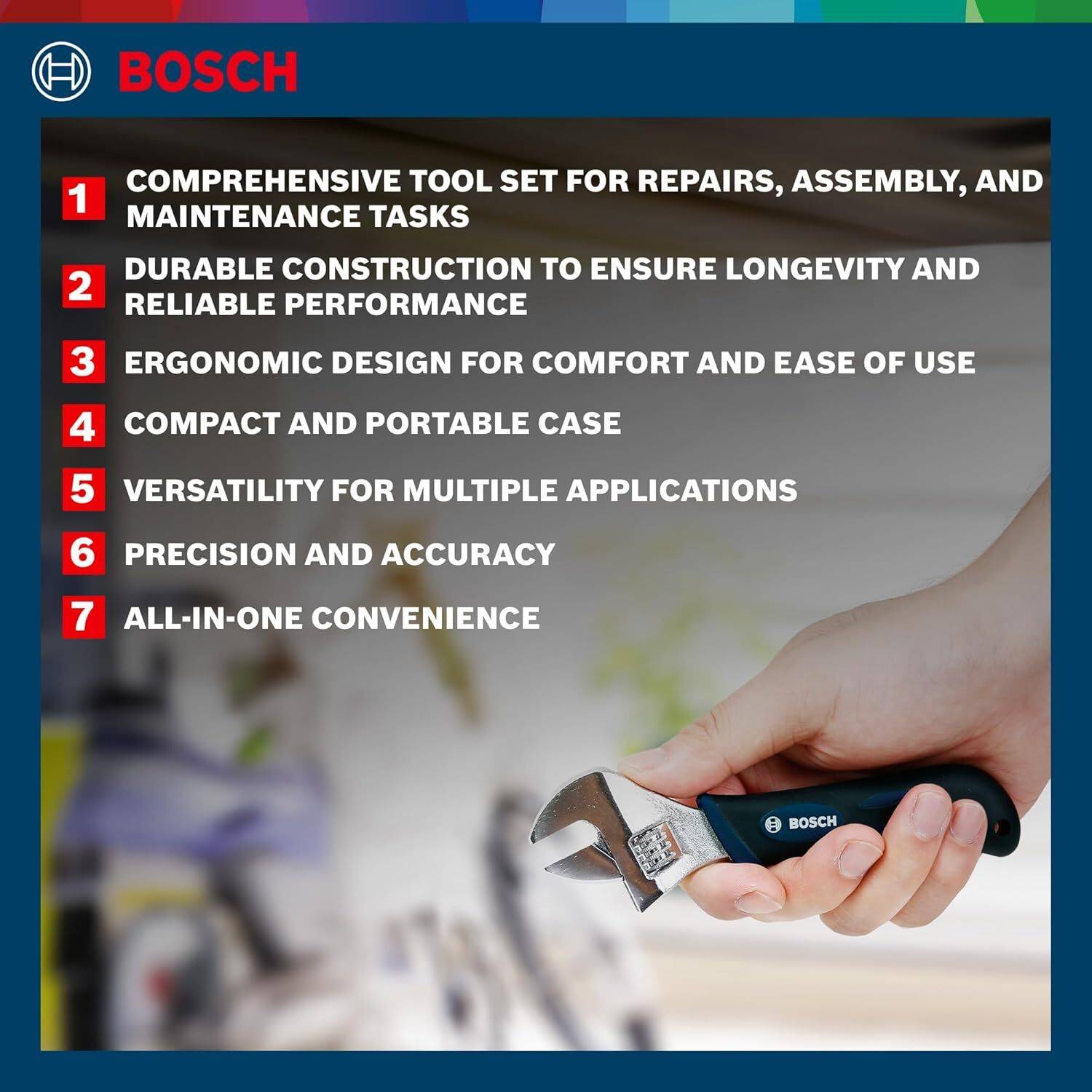Bosch 108 Piece Metal Hand Tool Kit - Image 3