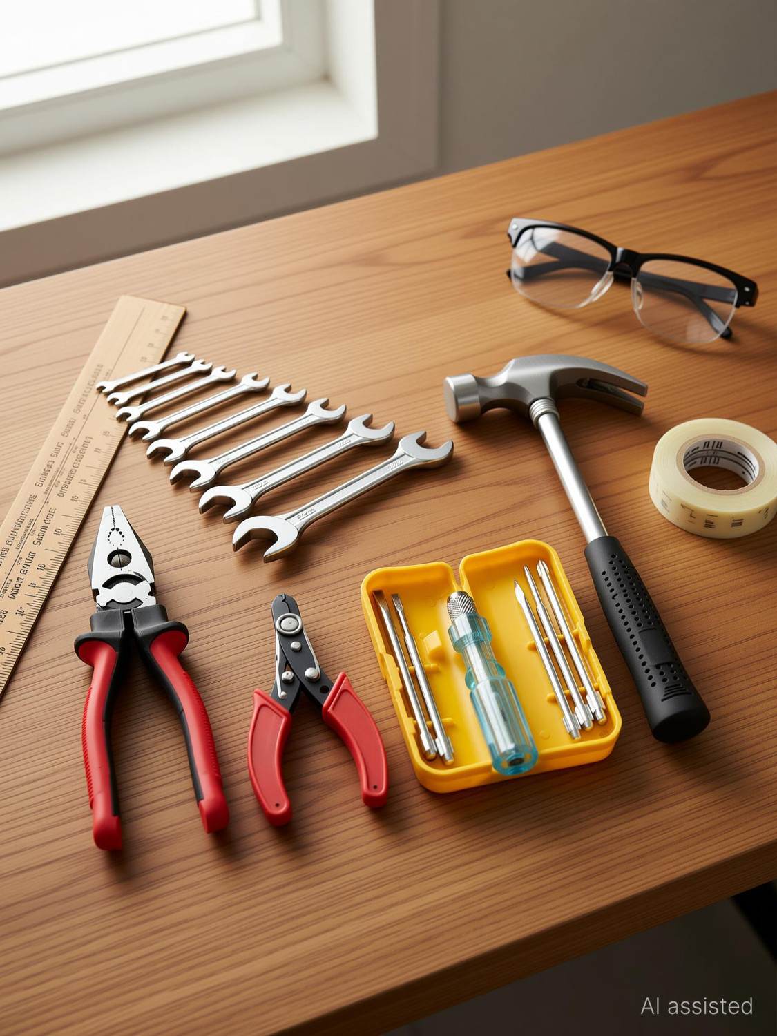 Image of Hillgrove HGCM197M2 High Durable Claw Hammer with 5in1 Screwdriver| Wire Cutter|Wrench Set Hand Tool Kit