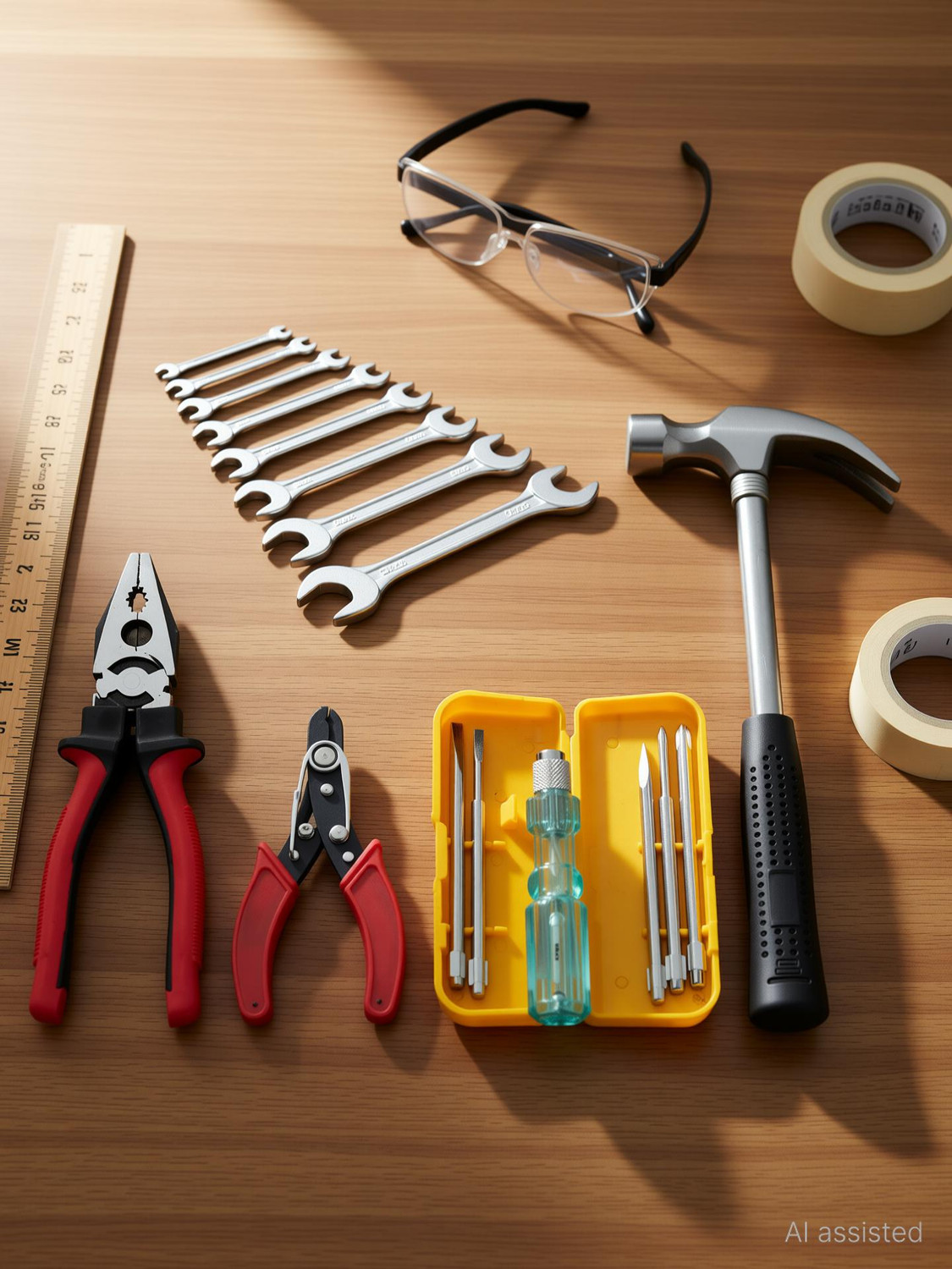 Image of Hillgrove HGCM197M2 High Durable Claw Hammer with 5in1 Screwdriver| Wire Cutter|Wrench Set Hand Tool Kit