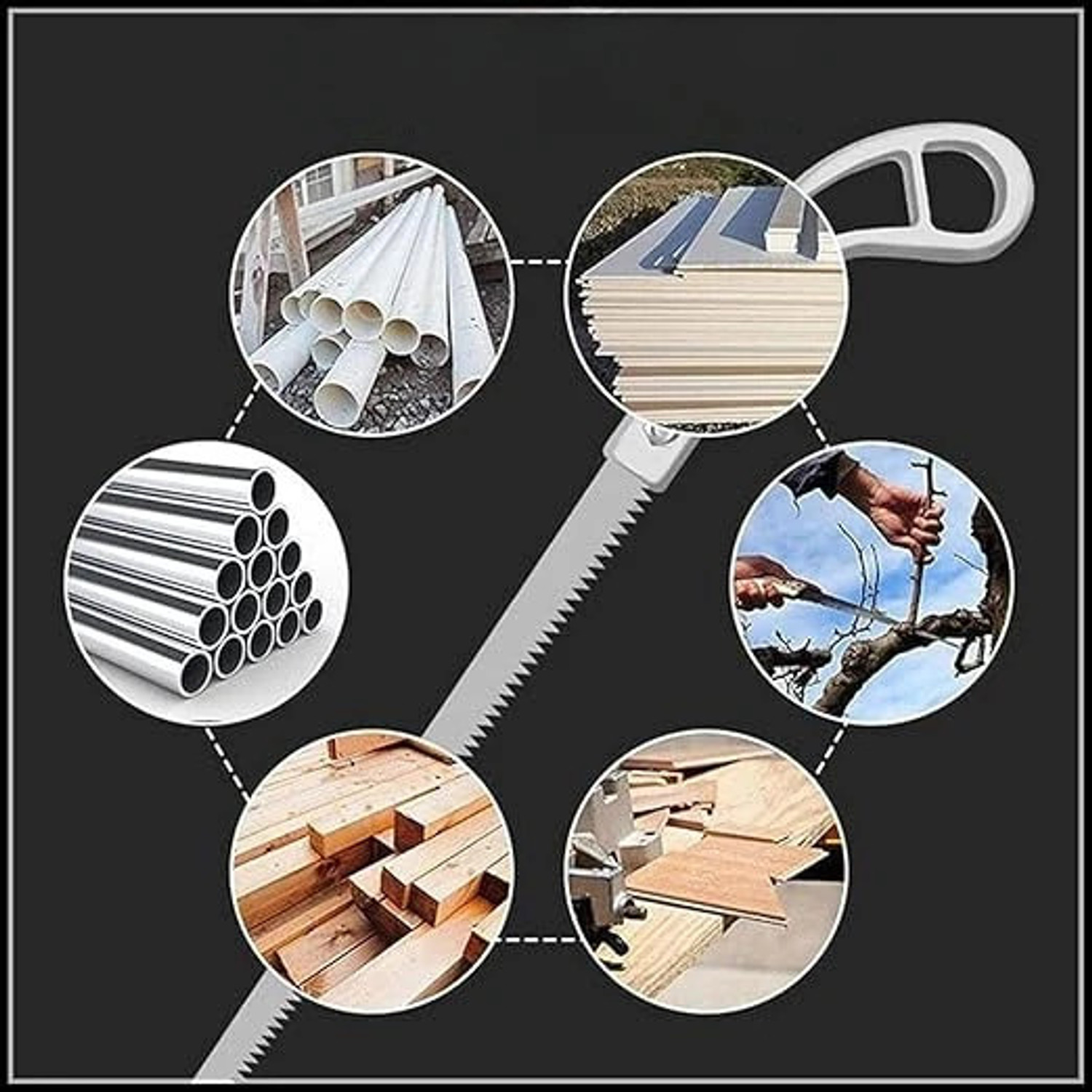 Image of DHANVI ENTERPRISE Portable Hand Saw Household Garden Tree Limb Trimming Pruning Saw Hand Tool Kit Hand Tool Kit