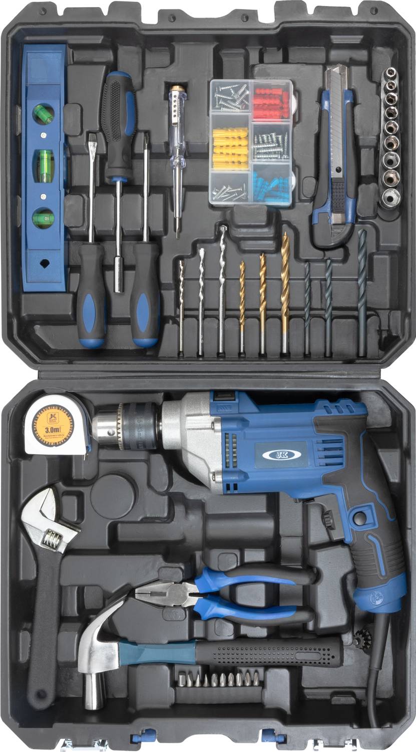 Professional with 750Watts, 13mm Impact Drill, Power & Hand Tool Kit - Image 1