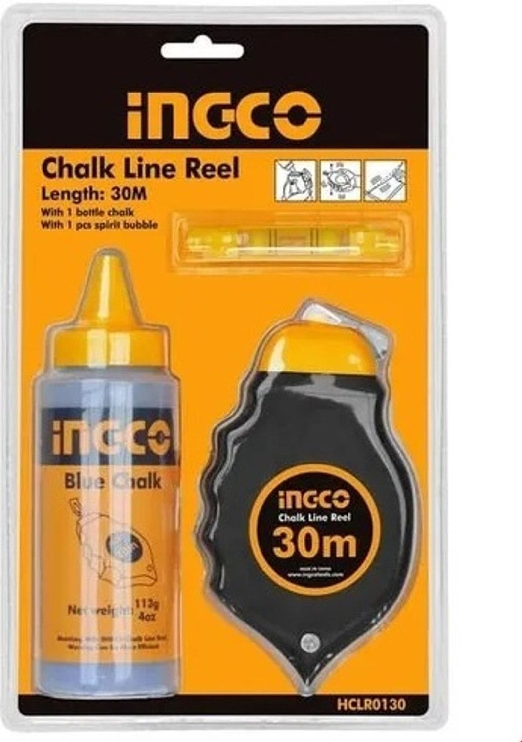 Image of INGCO Ingco HCLR0130 Chalk Reel Marking Kit Hand Tool Kit