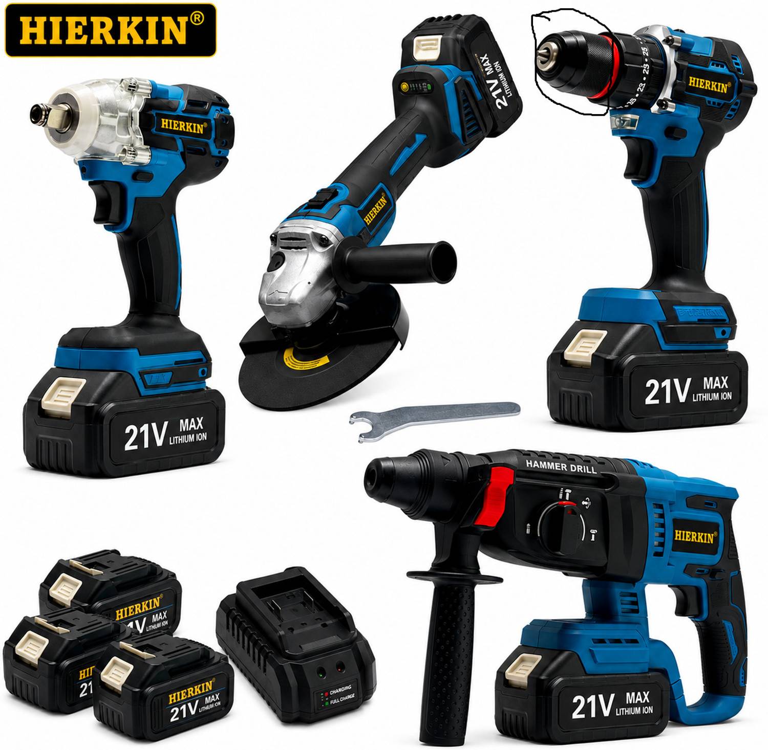 HIERKIN 4-in-1 Cordless Power Tool Kit - Image 1