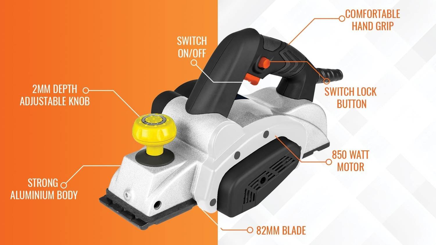 endico PLA82E Corded Planer - Image 4