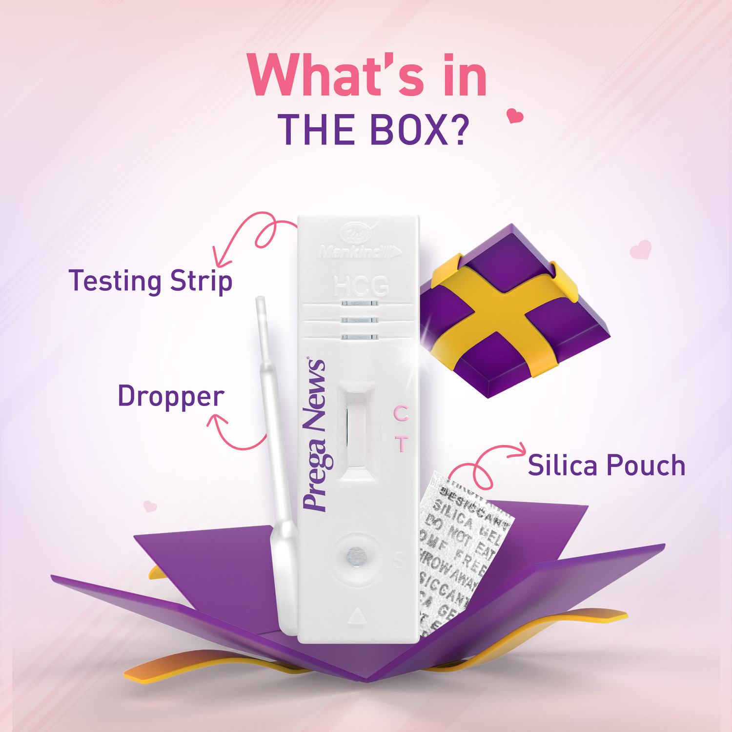 Image of MANKIND Prega news one step urine HCG Pregnancy Test Kit