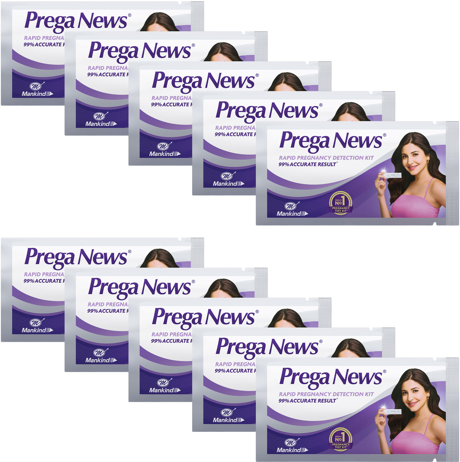 Image of MANKIND Prega news one step urine HCG Pregnancy Test Kit