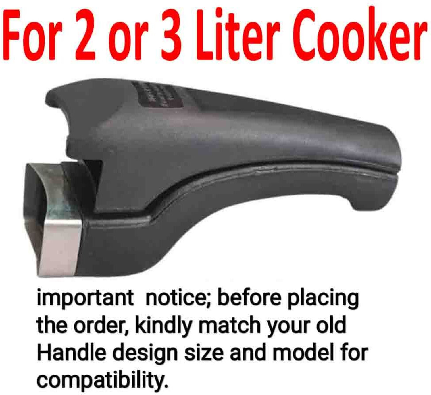 Image of VINZESTA ENTERPRISES Cooker Handle Set for 3 Litre Pressure Cooker | Bend Type Single Hole (2 Pcs) 15 mm Pressure Cooker Gasket