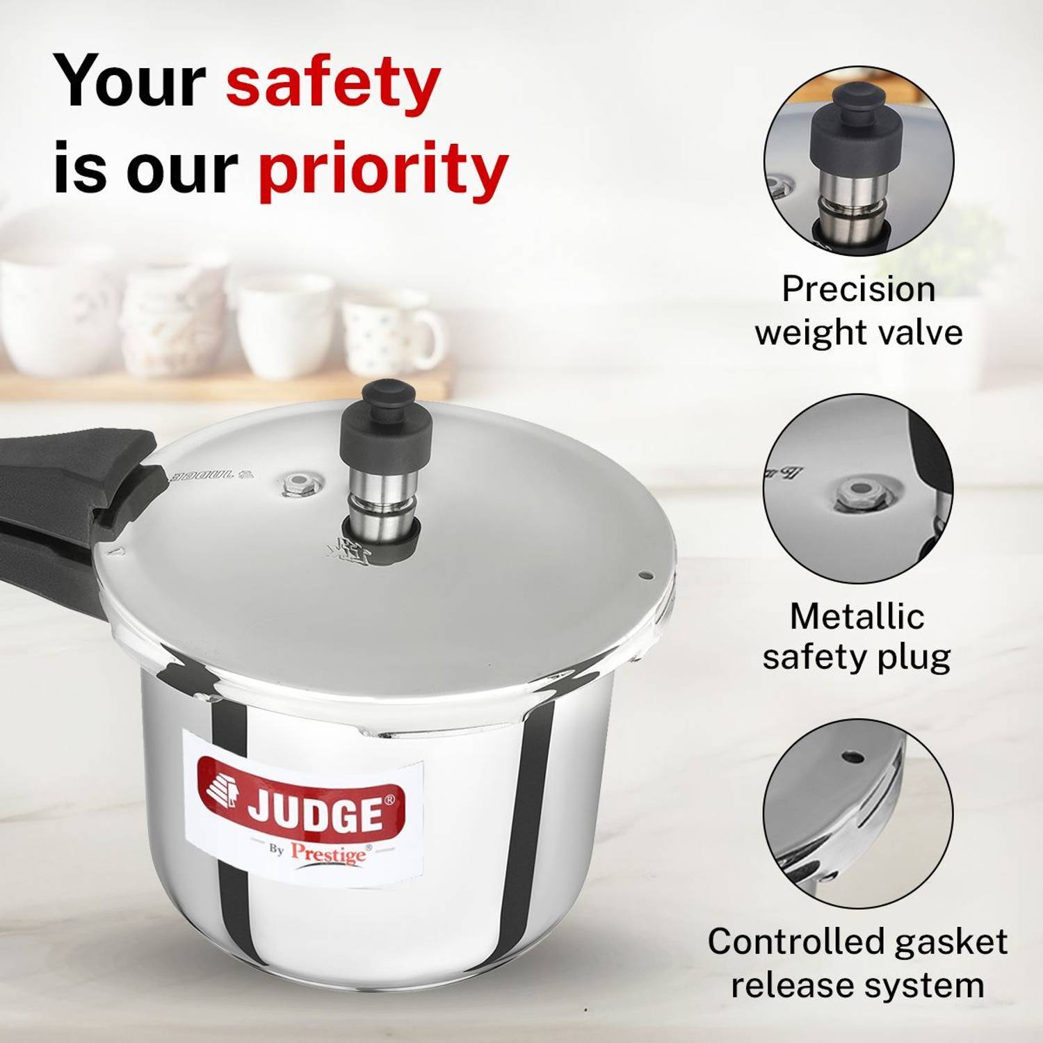 Prestige Judge Classic ACE Outer Lid Easy Grip Handle - Image 5