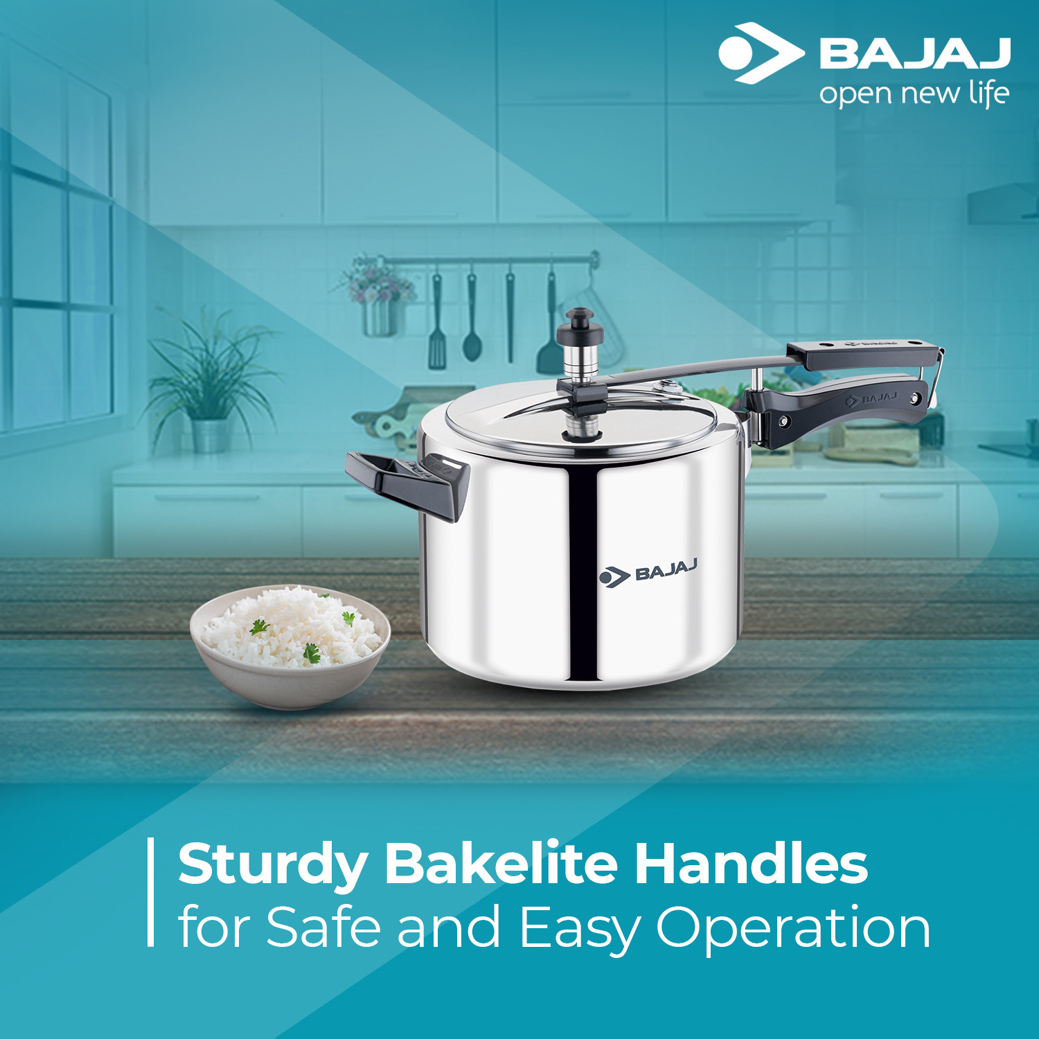 Image of BAJAJ 5L INNER LID SS PRESSURE COOKER 5 L Inner Lid Induction Bottom Pressure Cooker