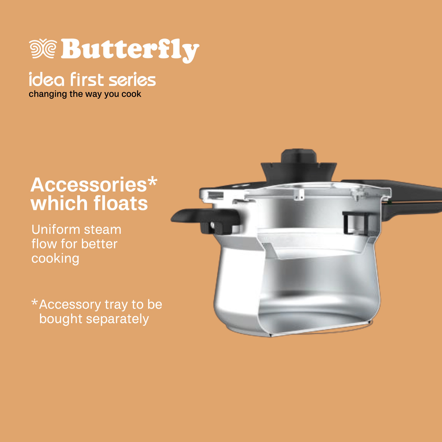 Image of Butterfly Duo Curve Pressure Cooker 5 L Outer Lid Induction Bottom Pressure Cooker