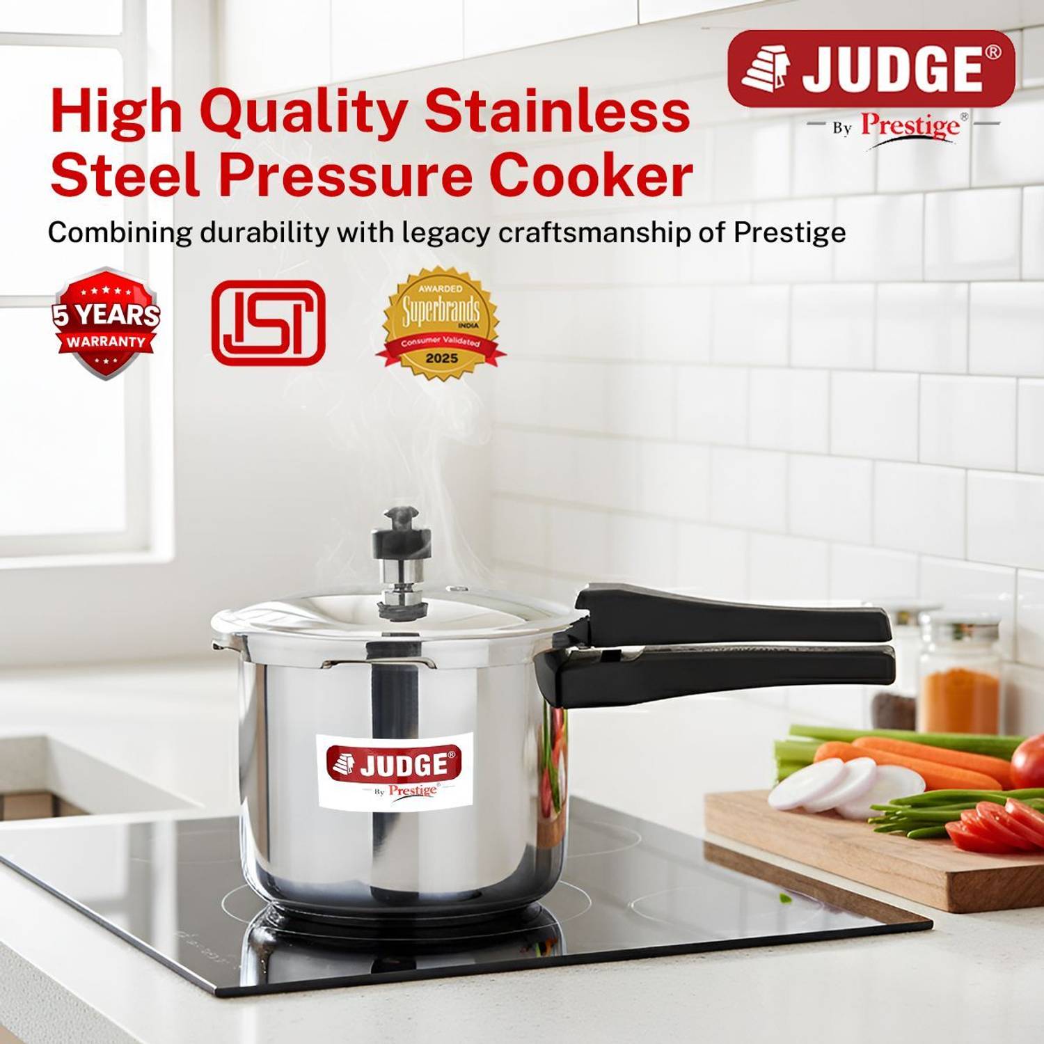 Prestige Judge Classic ACE Outer Lid Easy Grip Handle - Image 2