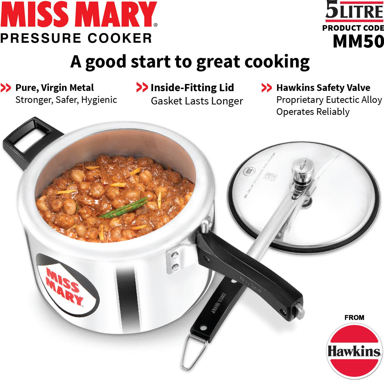 Hawkins Miss Mary 5L Pressure Cooker - Image 2