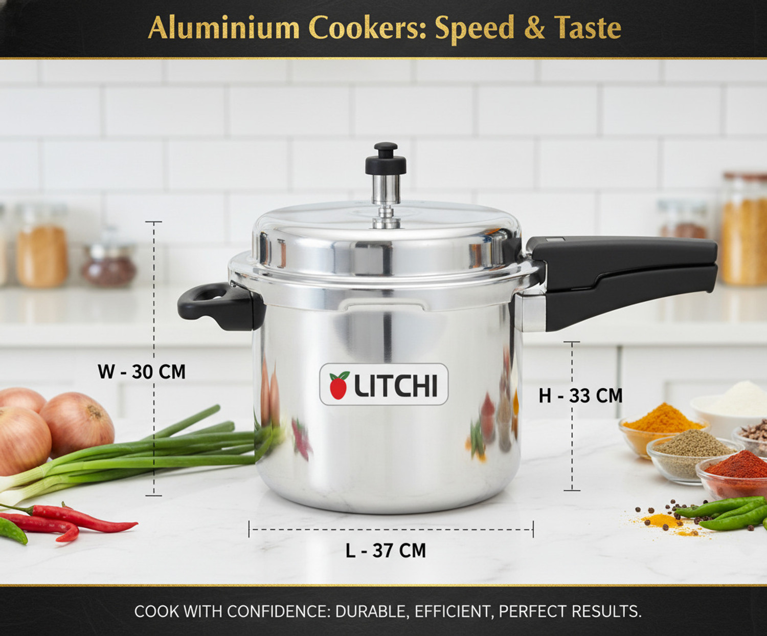 Image of Litchi Aluminium Outerlid 10 L Outer Lid Pressure Cooker