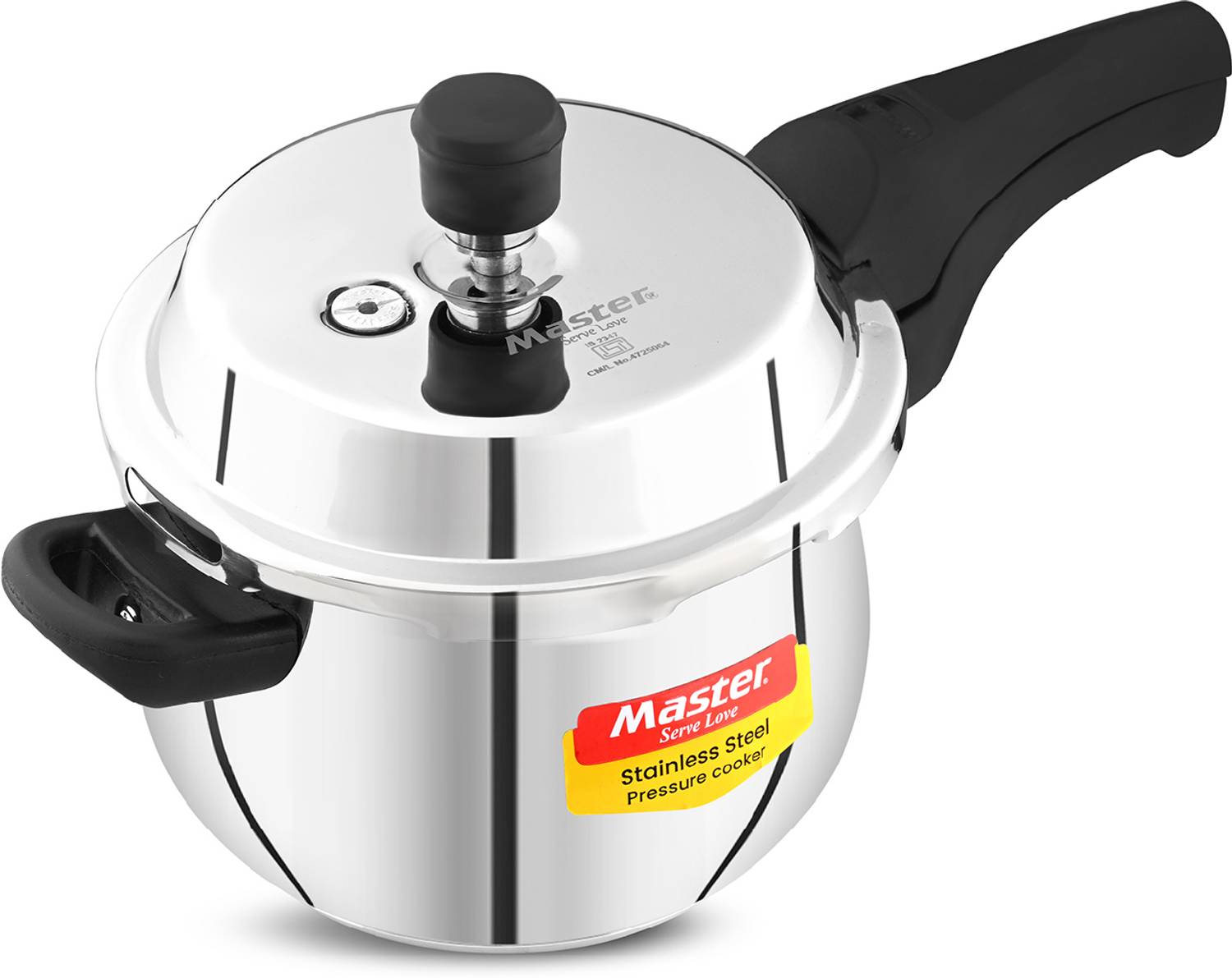 Master Cook-and-serve Stainless Steel Handi 3.5 L Outer Lid Induction Bottom Pressure Cooker