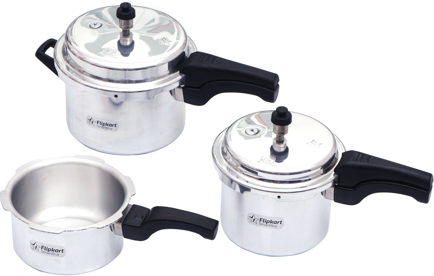 Image of Flipkart SmartBuy Alpha 2 L, 3 L, 5 L Outer Lid Pressure Cooker