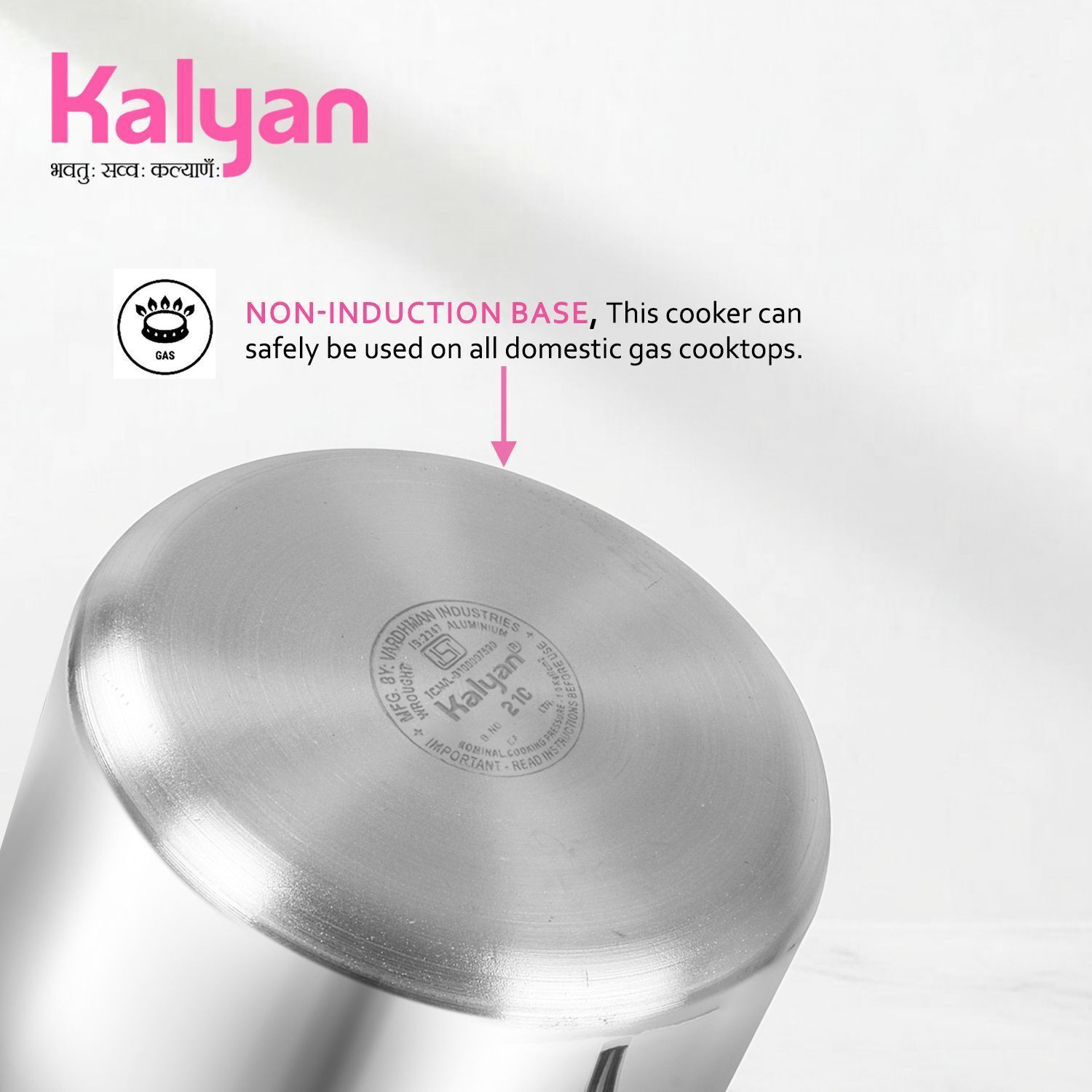 Image of Kalyan Combipack 2 L, 3 L, 5 L Outer Lid Pressure Cooker