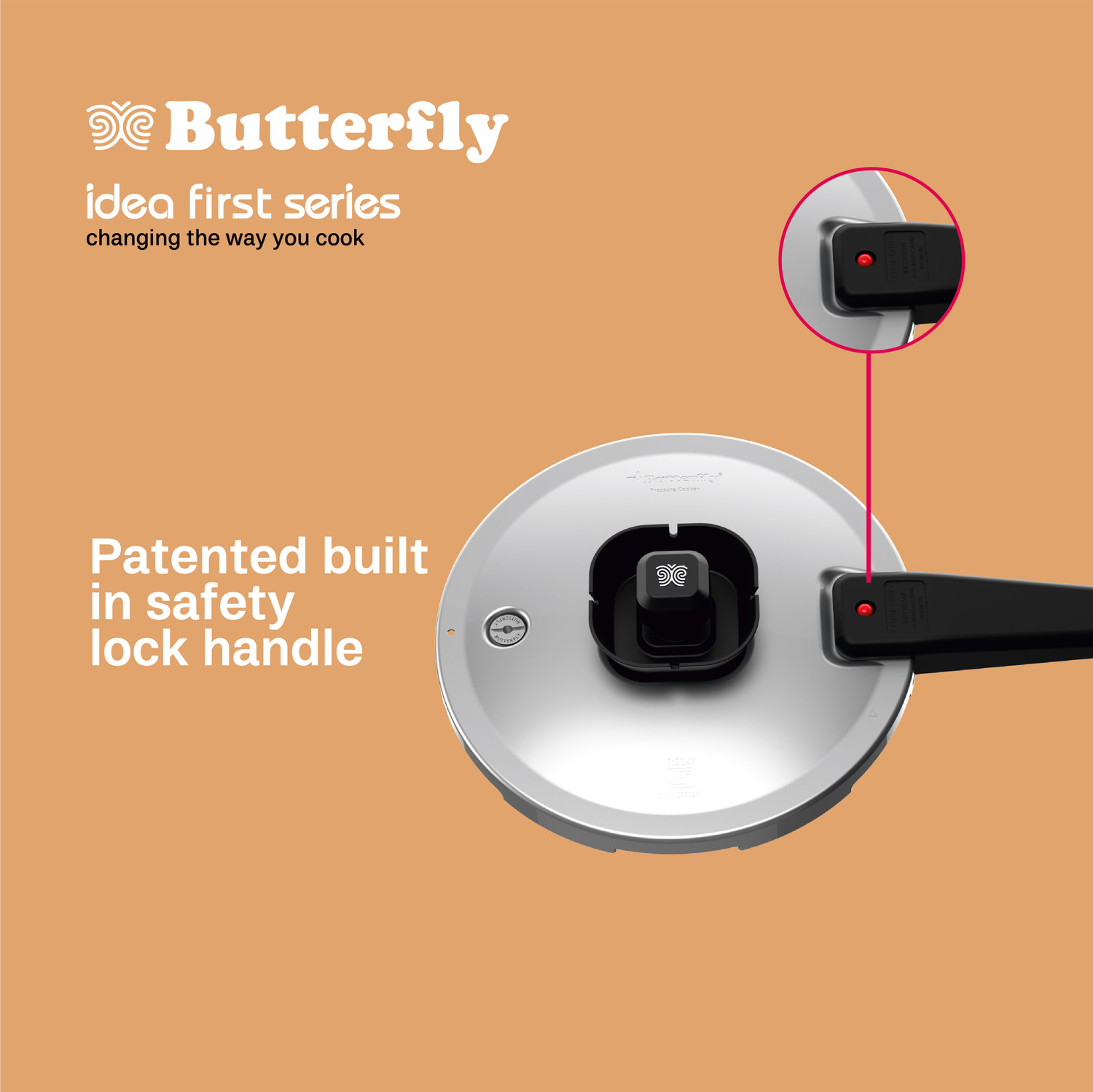 Image of Butterfly UNI CURVE / UNI CURVE TRIPLY 2 L Outer Lid Induction Bottom Pressure Cooker