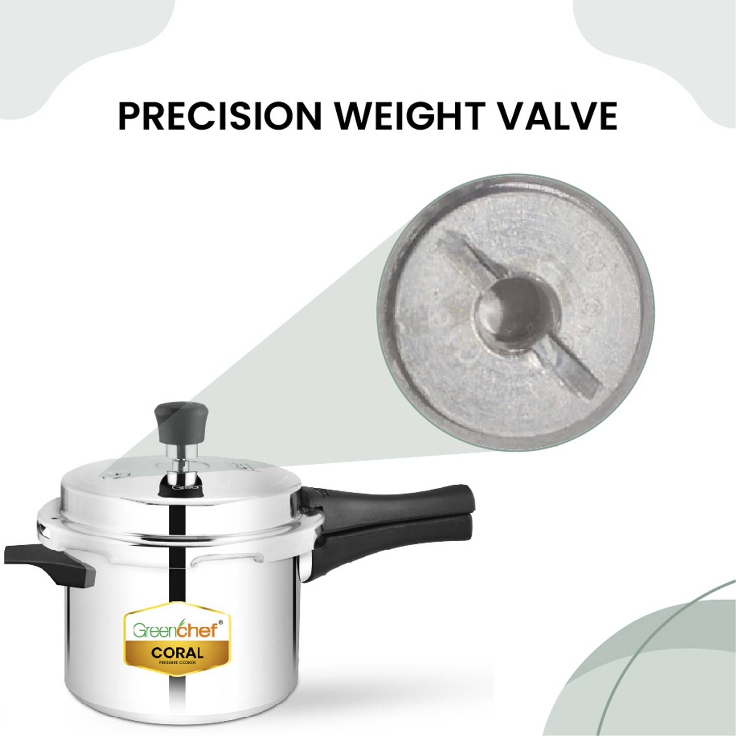 Greenchef Coral Combo 5L, 3L, 2L Pressure Cooker Pack of 5 - Image 3